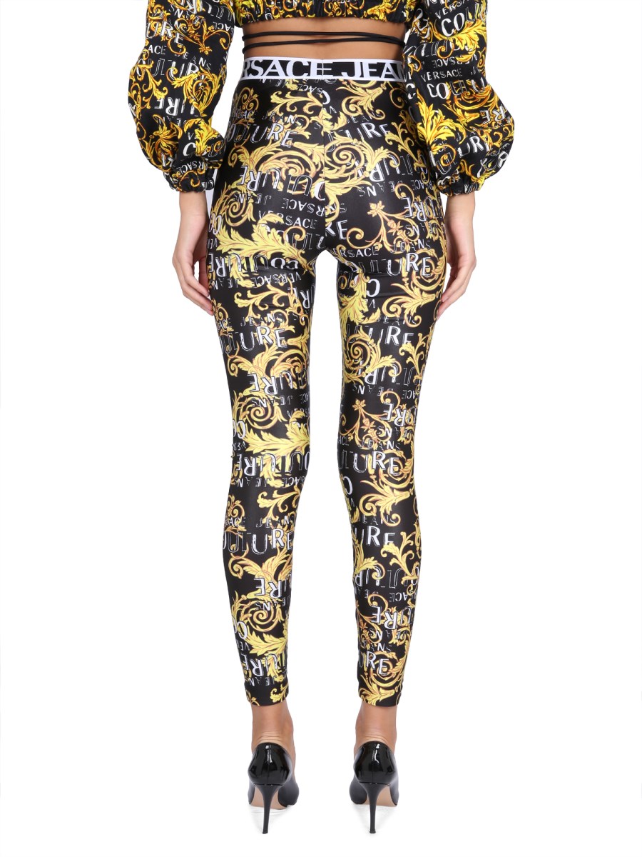 VERSACE JEANS COUTURE - ALL-OVER LOGO LEGGINGS - Eleonora Bonucci