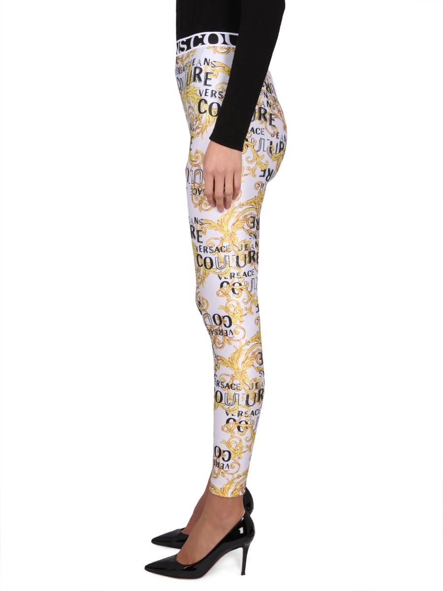 VERSACE JEANS COUTURE - TECHNICAL FABRIC LEGGINGS WITH PRINT