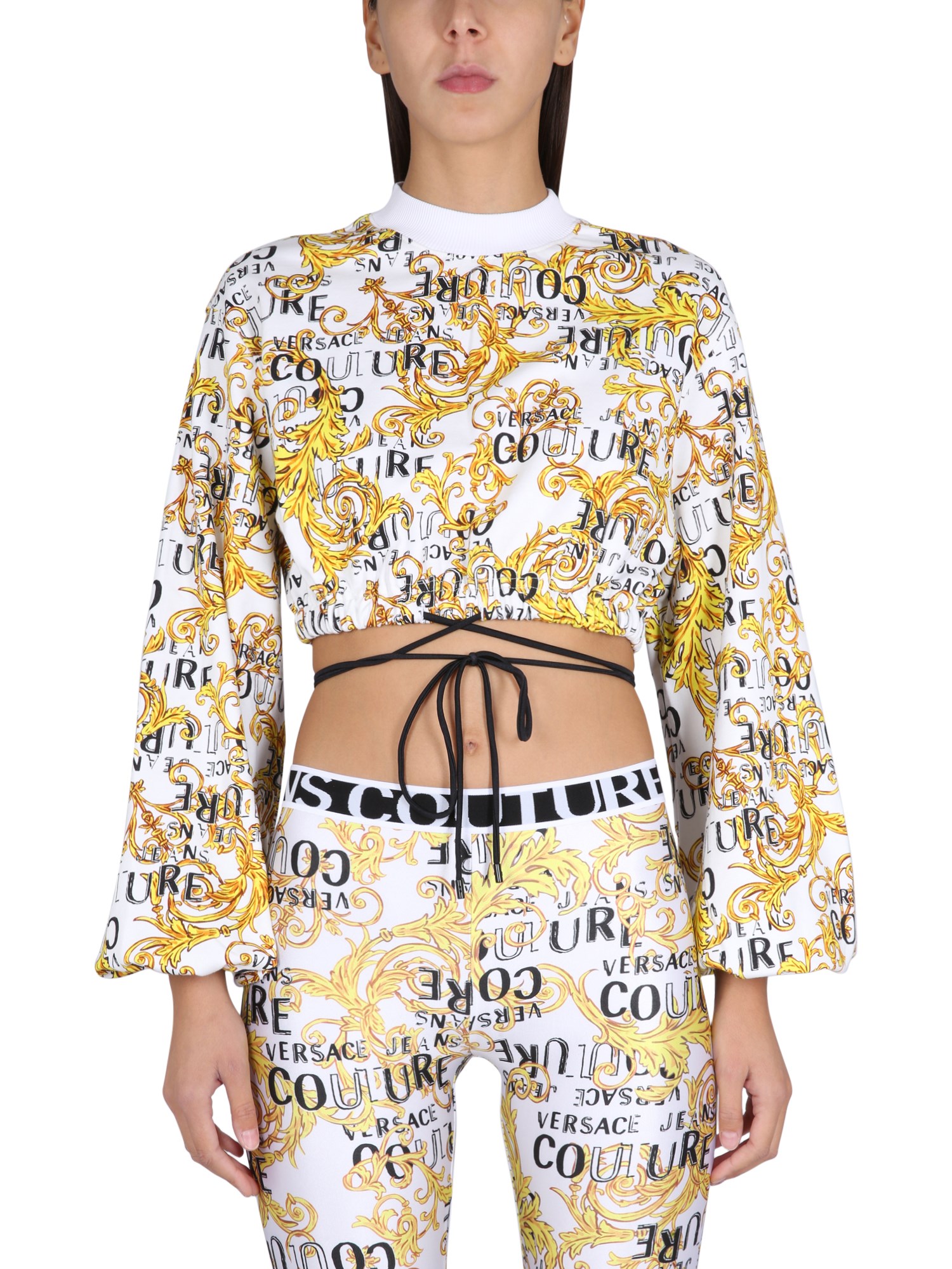 versace jeans couture cropped sweatshirt