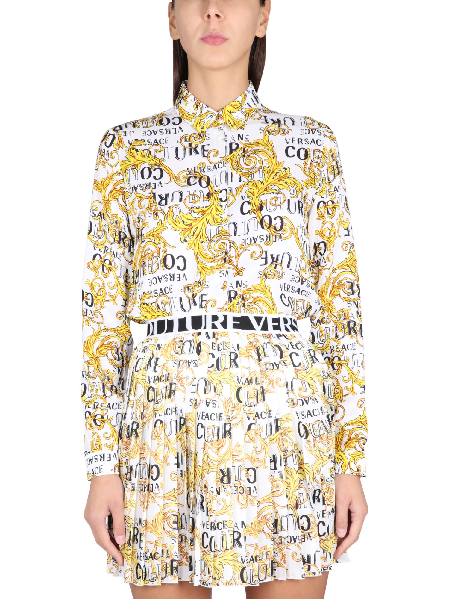 versace jeans couture baroque patterned shirt