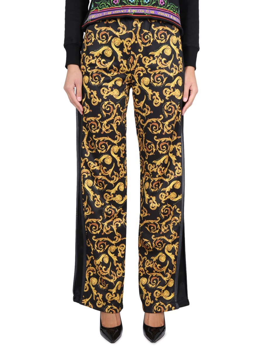 VERSACE JEANS COUTURE - PALAZZO PANTS WITH BAROQUE PRINT