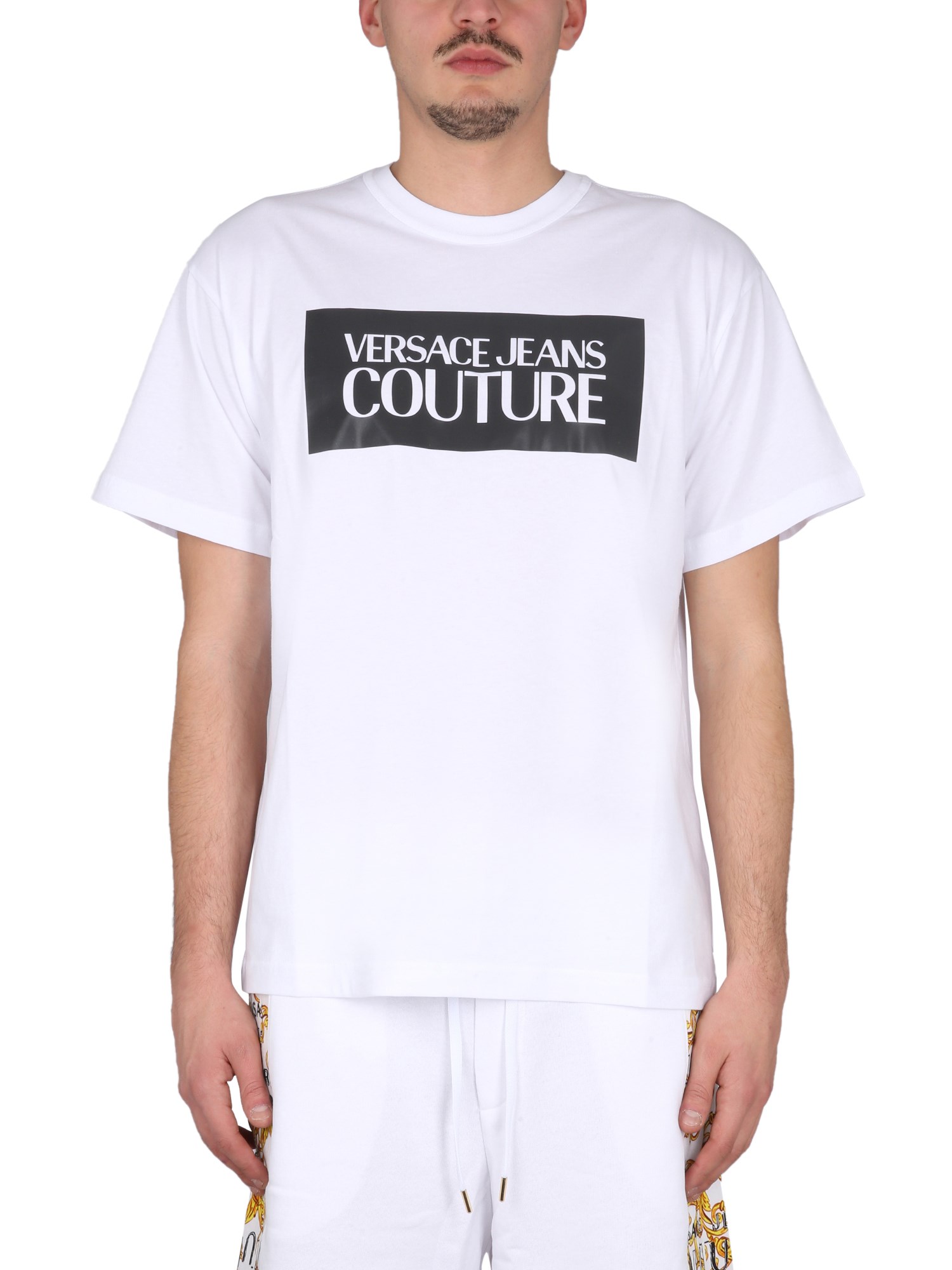 Versace Couture Print T-shirt Bianco/gold/white | islamiyyat.com