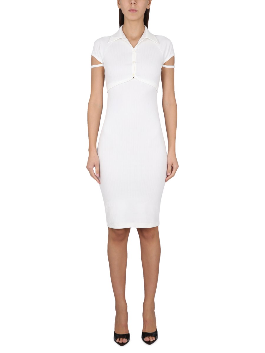 HELMUT LANG CARDIGAN DRESS WITH CUT OUT DETAILS Eleonora Bonucci