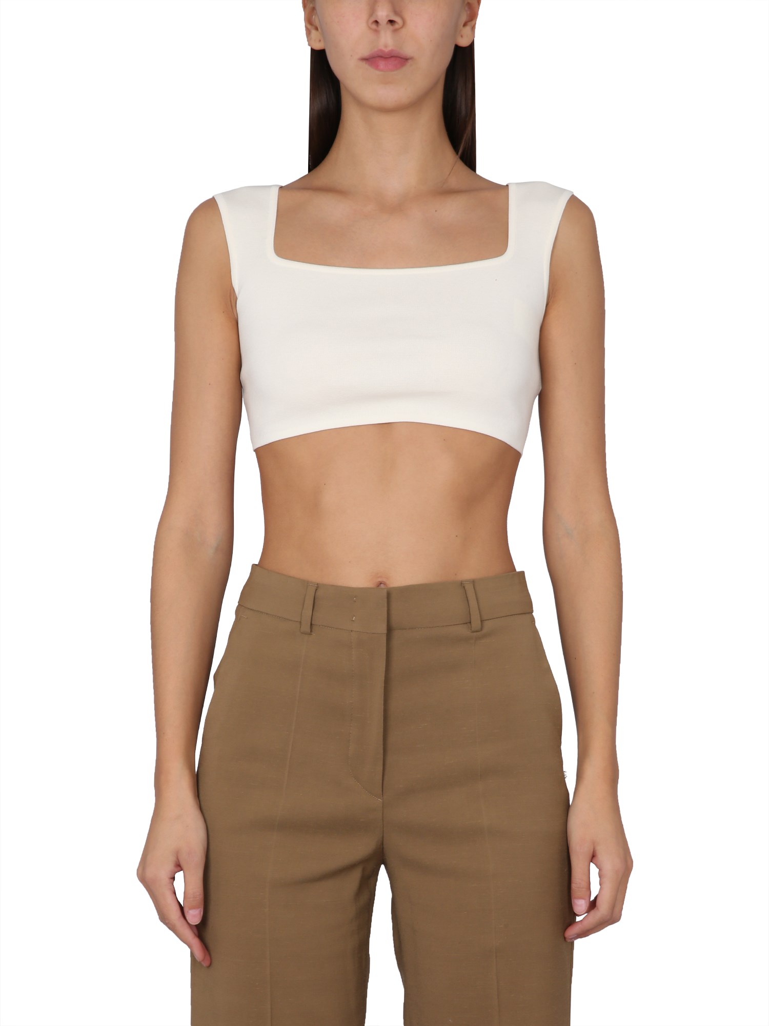 Max Mara Crop Top Lightning In White