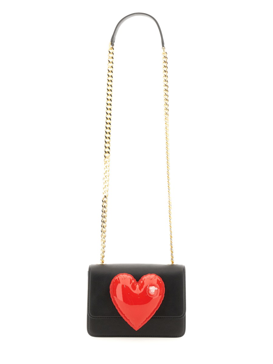 MOSCHINO INFLATABLE HEART LEATHER SHOULDER BAG Eleonora Bonucci