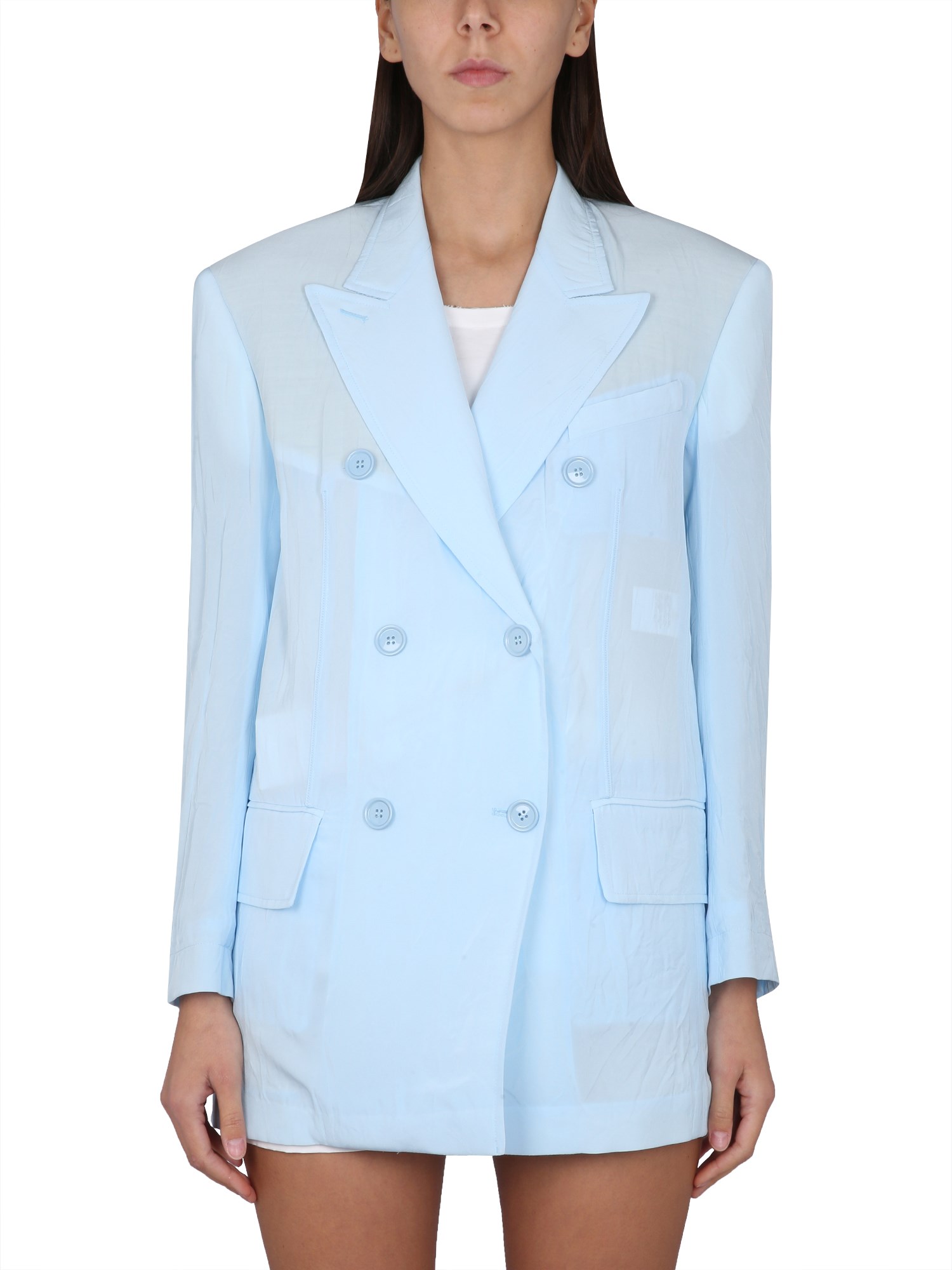Max Mara Double-breasted Jacket In Azure
