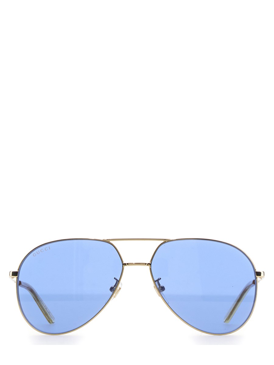 Gucci gold hotsell tone aviator sunglasses