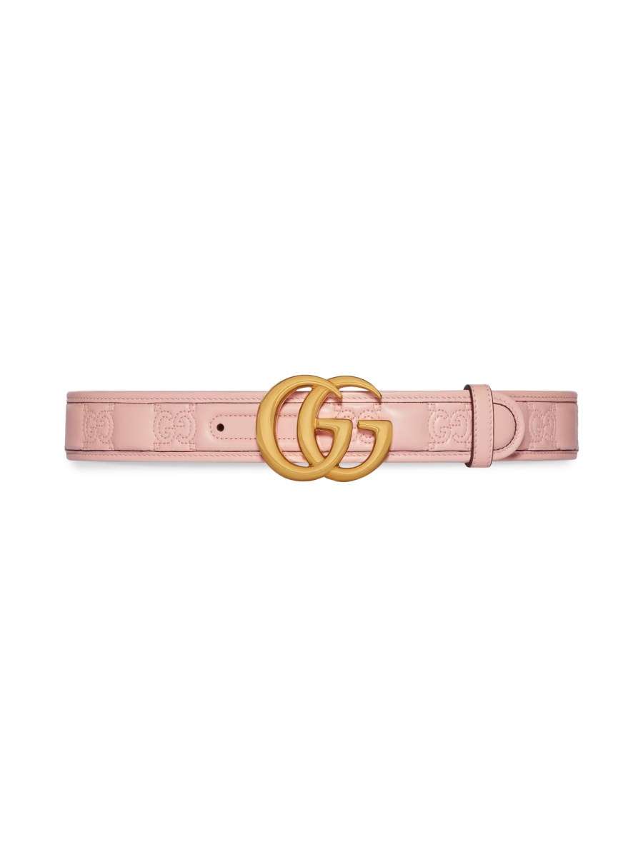 GUCCI - GG SUPREME WIDE BELT WITH LEATHER DETAILS - Eleonora Bonucci