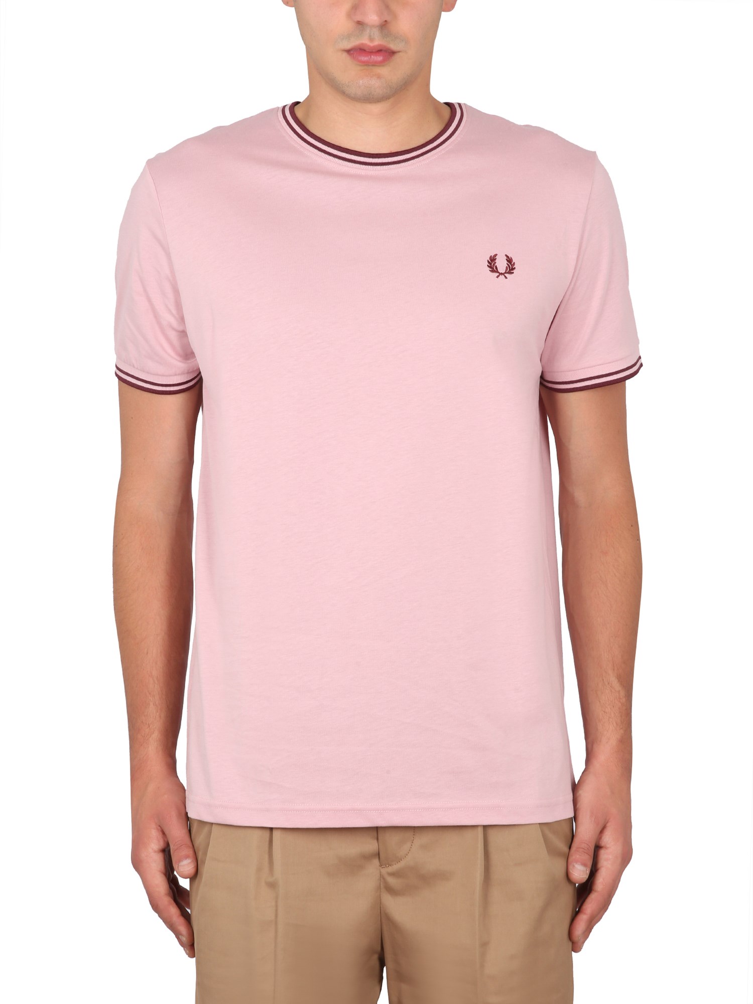 fred perry t-shirt with logo embroidery