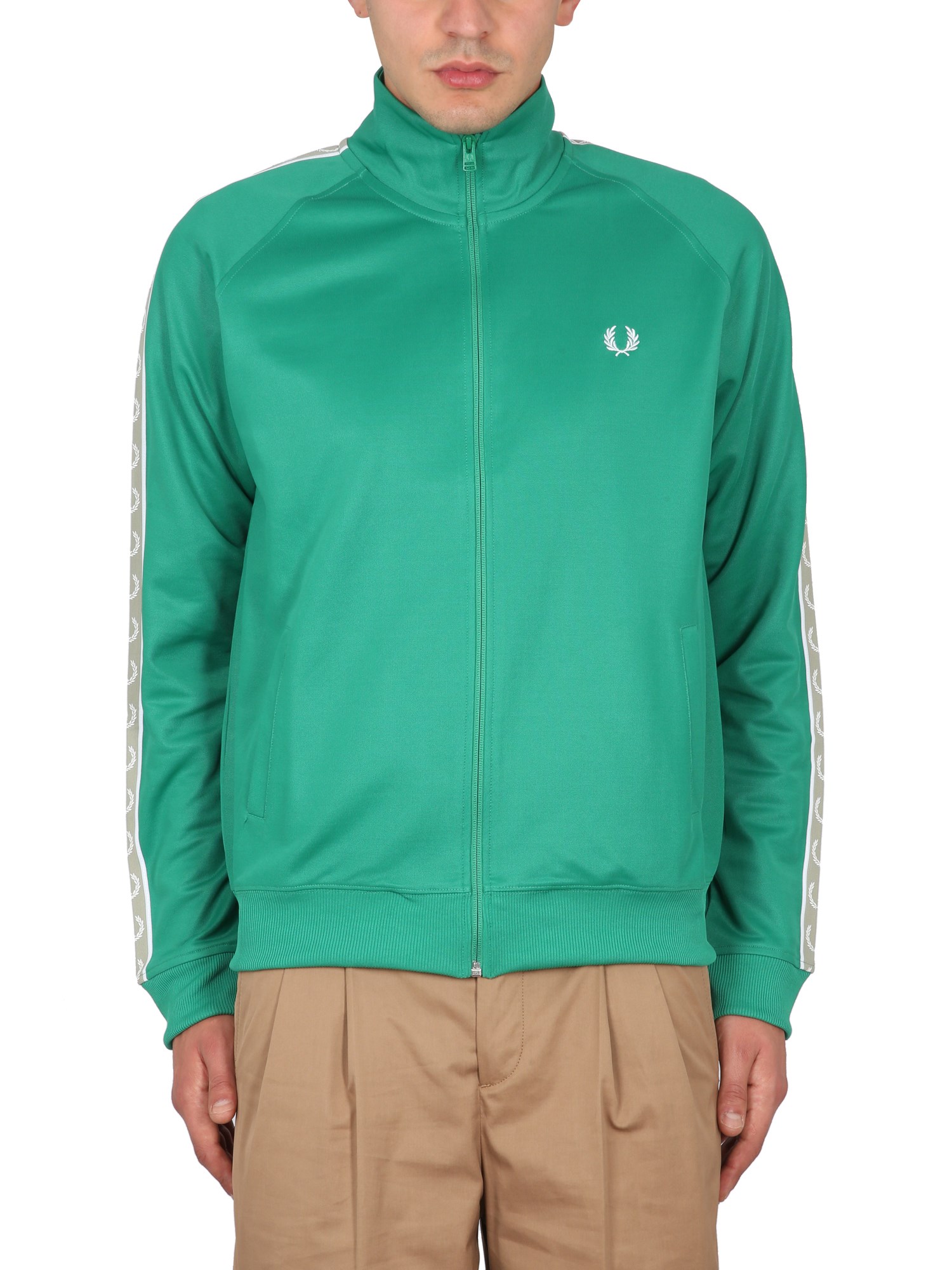 fred perry sweatshirt with logo embroidery