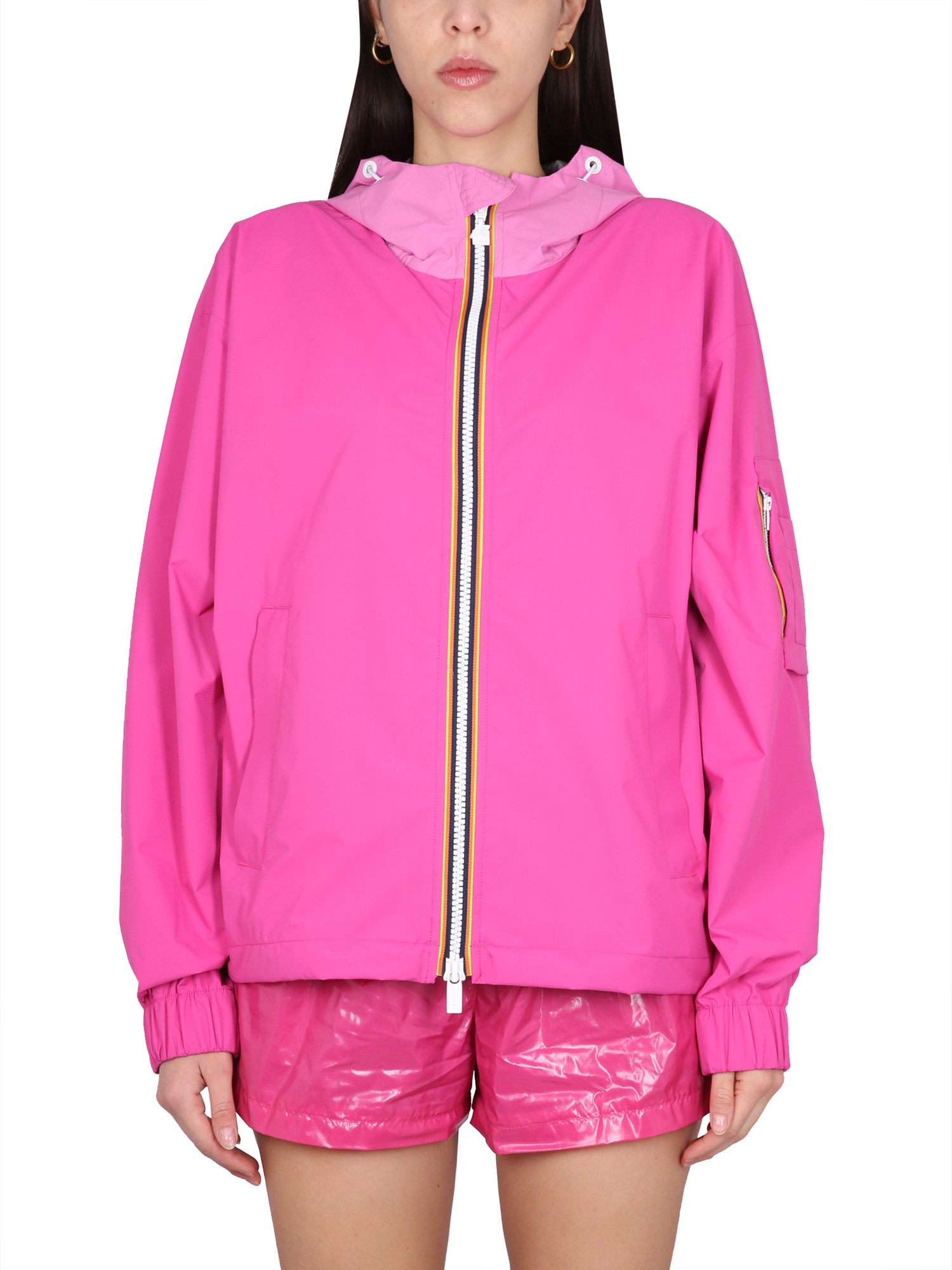 Shop K-way Claudey 2.1 Jacket In Fuchsia