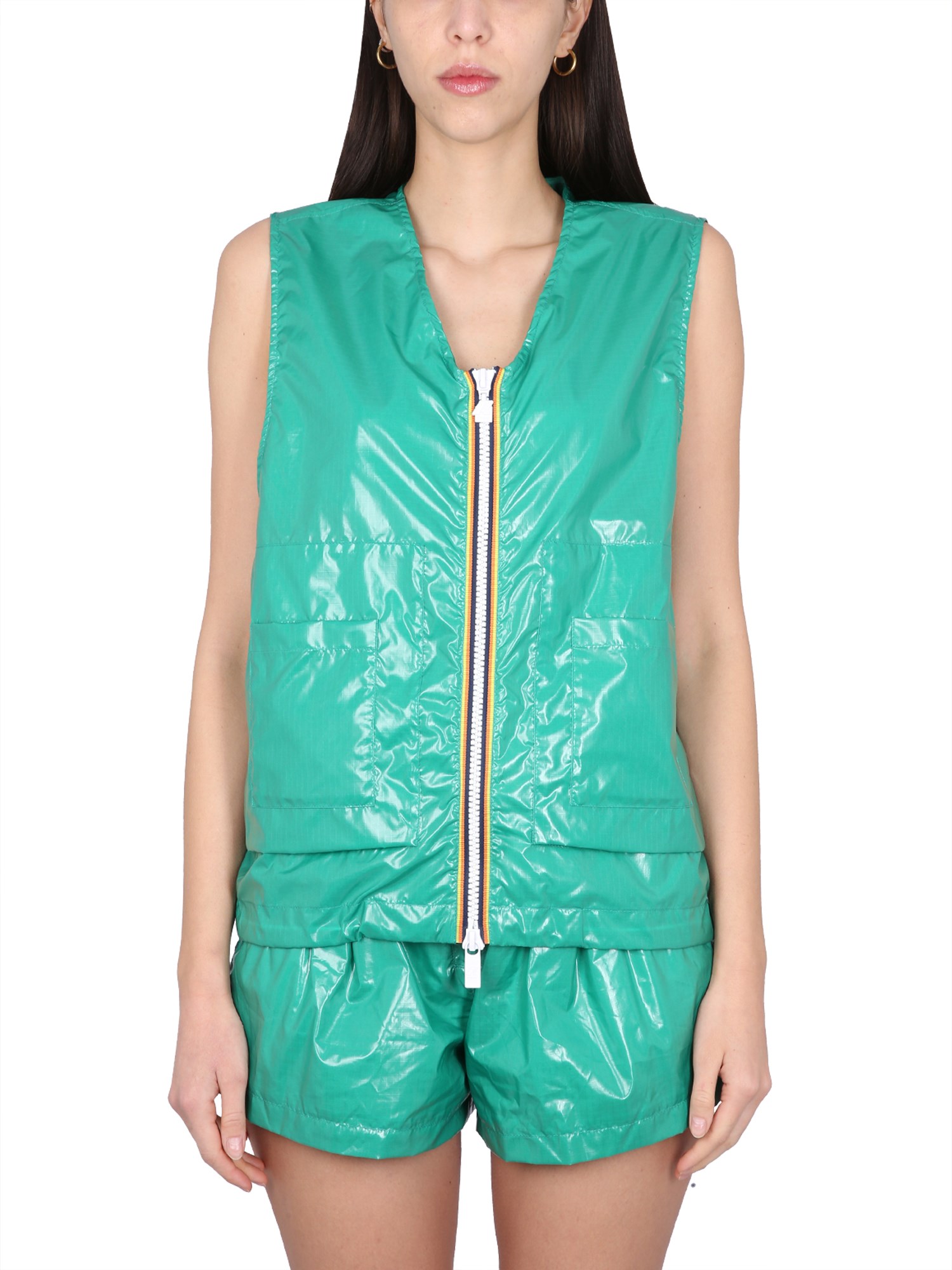 Shop K-way Barnel Vest. In Green