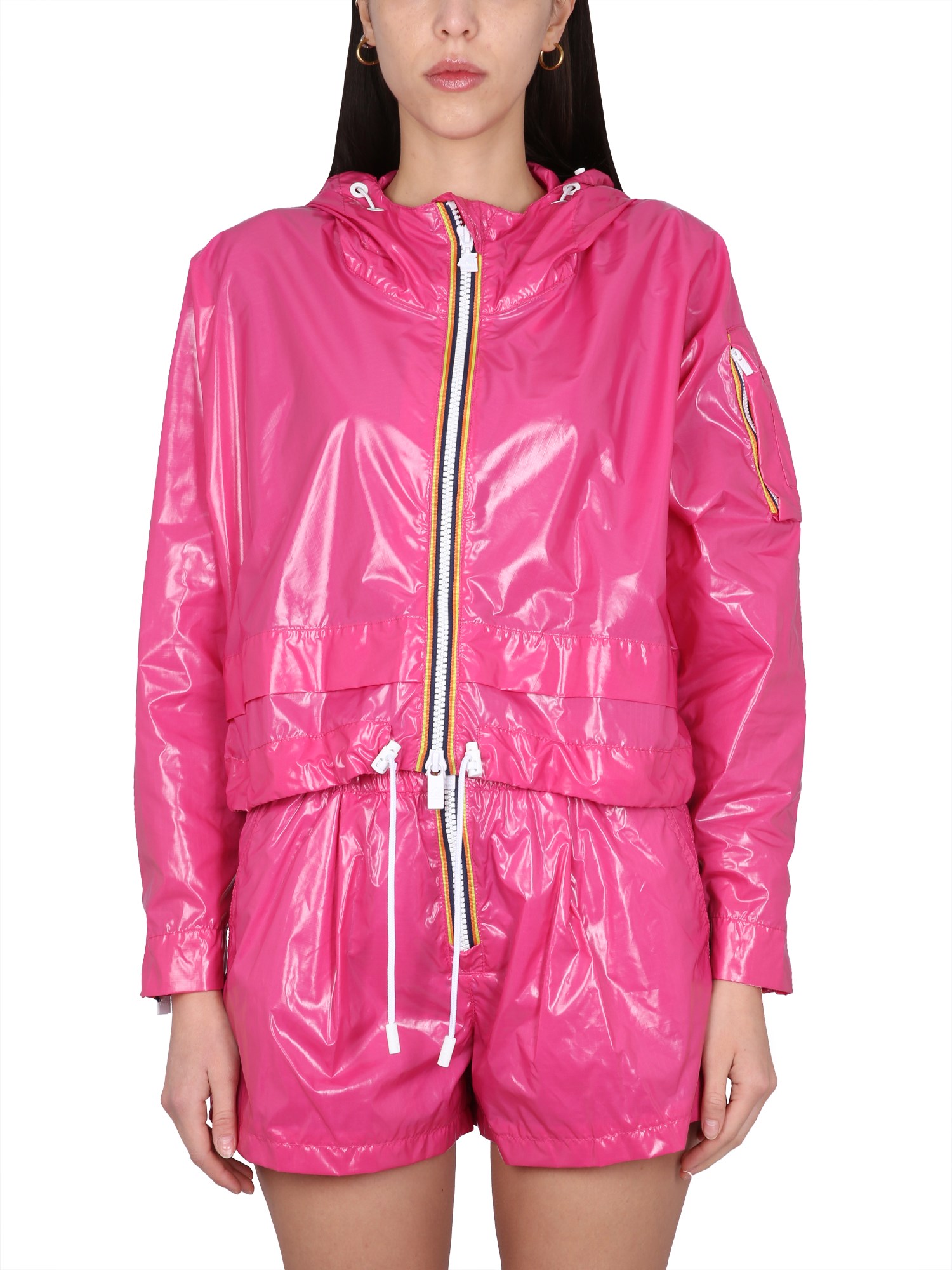 Shop K-way Cropel Light Class Jacket In Pink