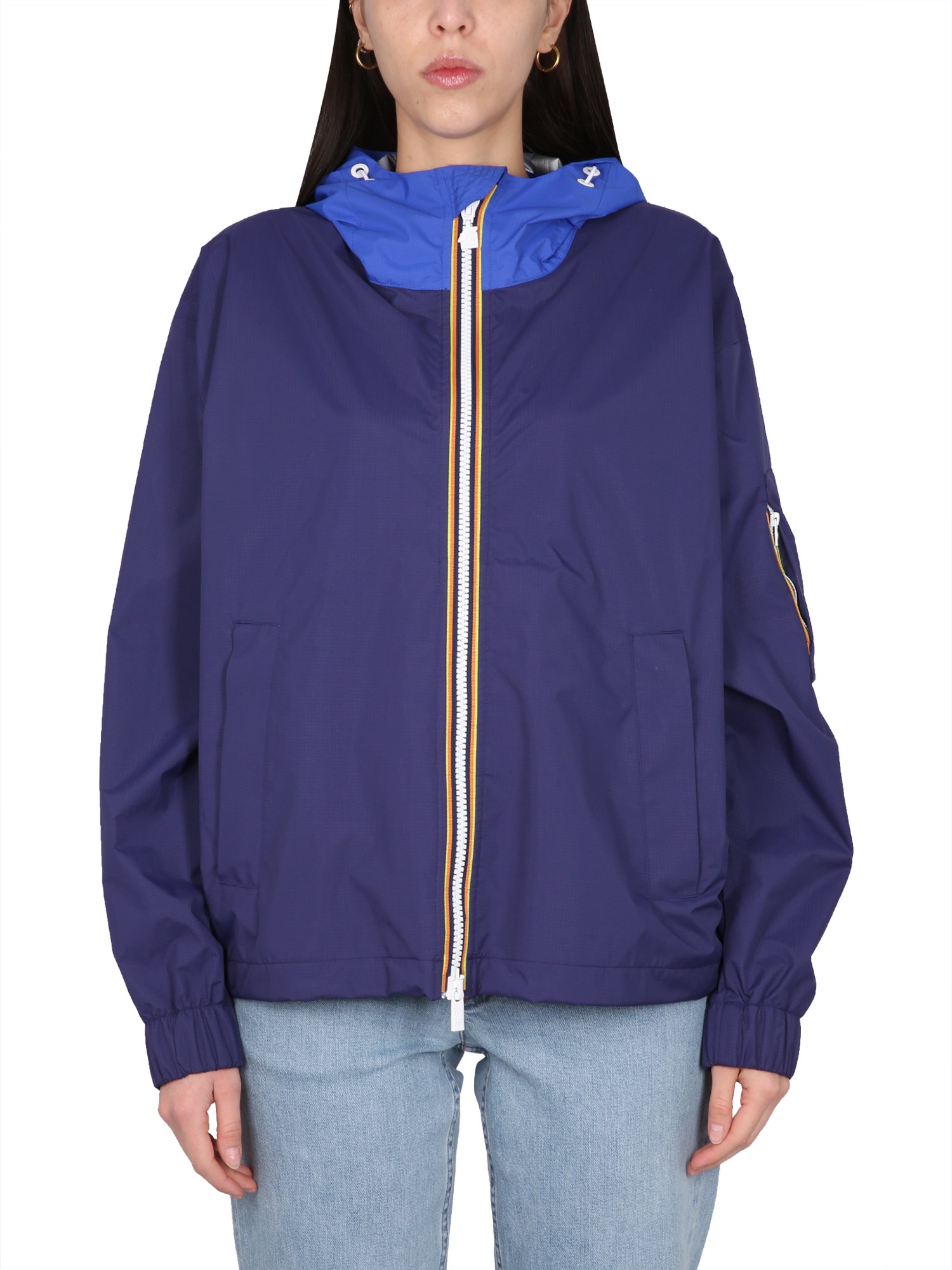 Shop K-way Claudey Jacket In Blue