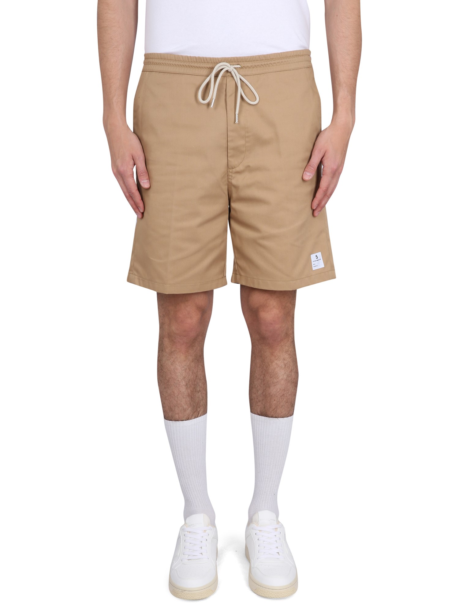 Department Five Drawstring Bermuda Shorts In Beige