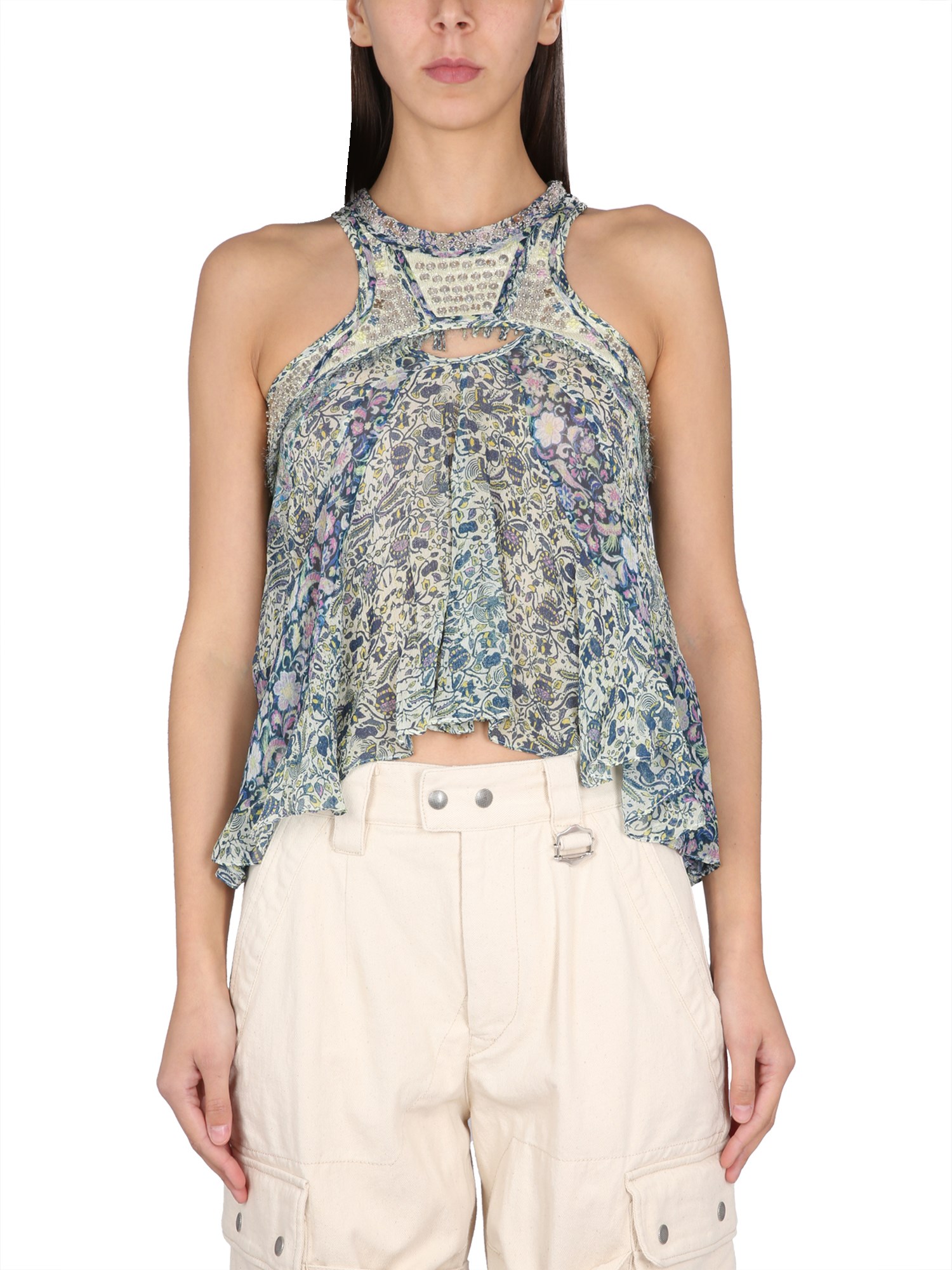 Shop Isabel Marant Top Onyle In Blue