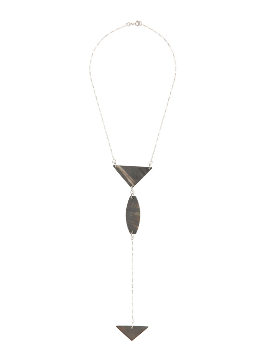 COLLANA A CRAVATTA CON ELEMENTI GEOMETRICI