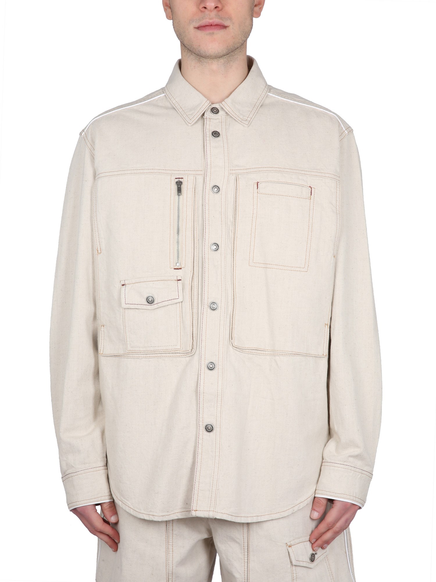 Marant Pascuale Denim Jacket In Neutrals