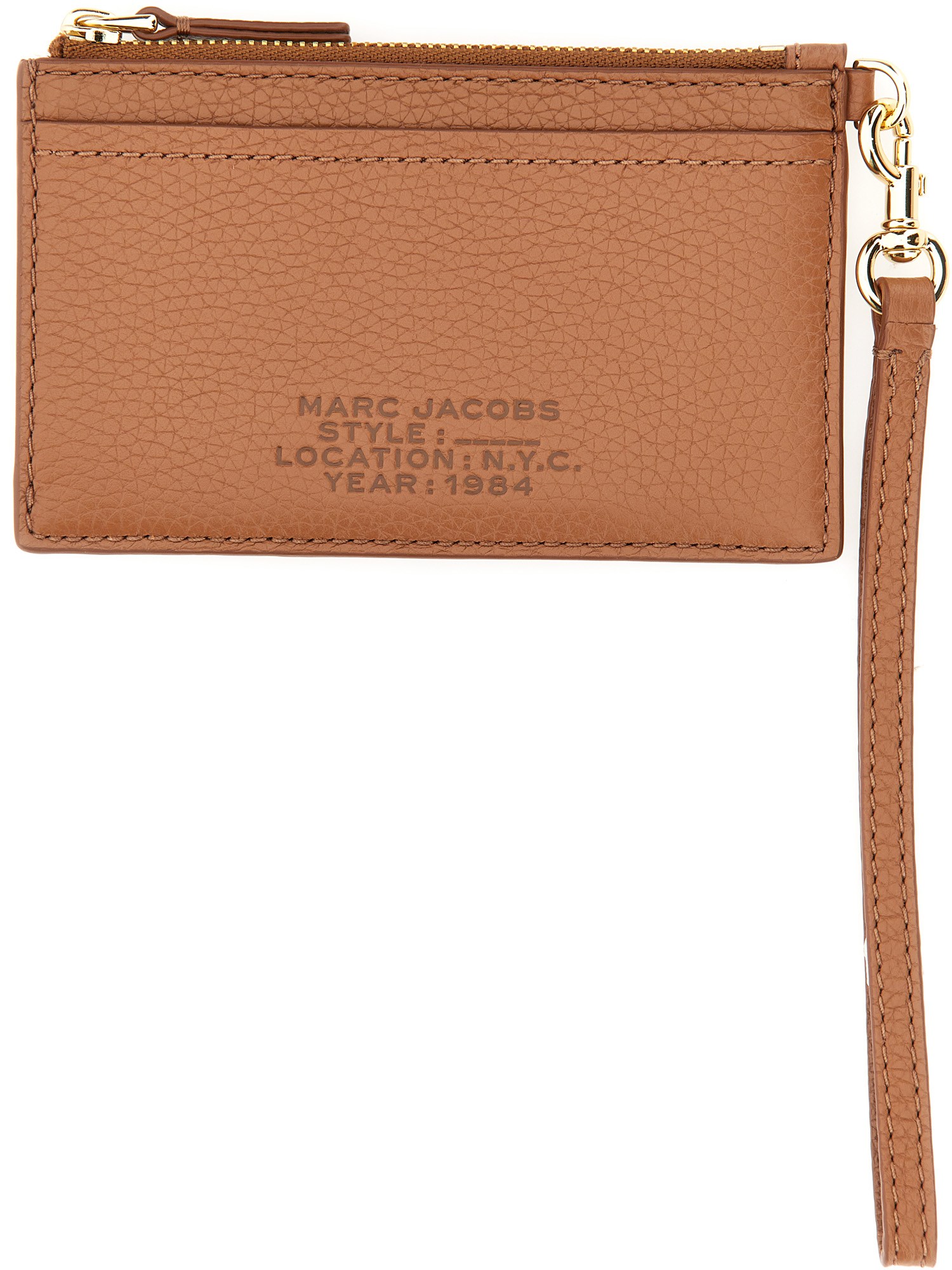 Marc Jacobs Card Holder With Strap In Brown