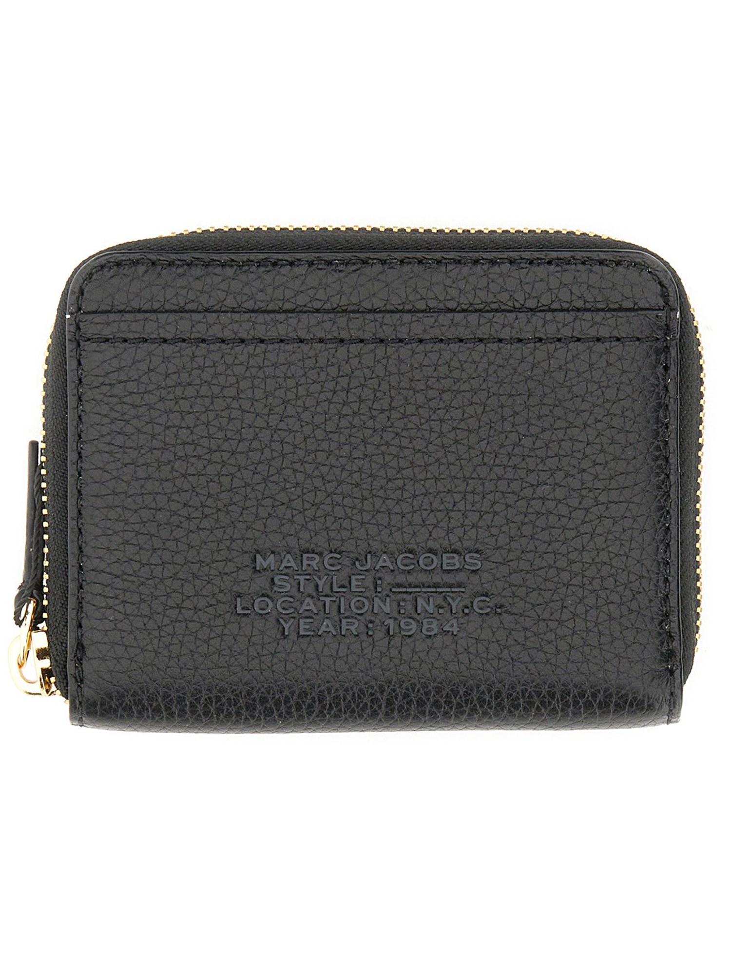 marc jacobs leather wallet with zipper
