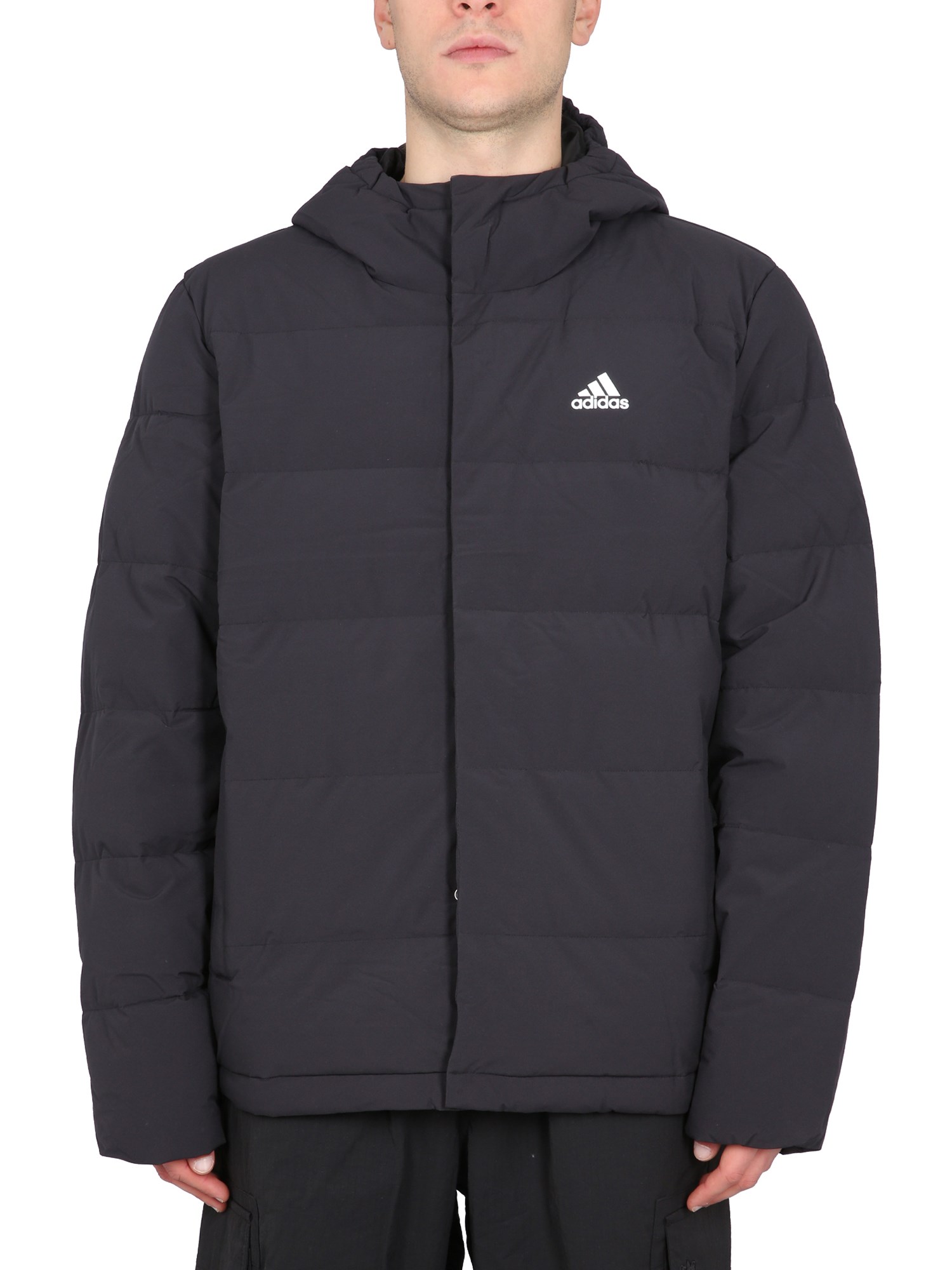 Shop Adidas Originals Helionic Down Jacket In Black