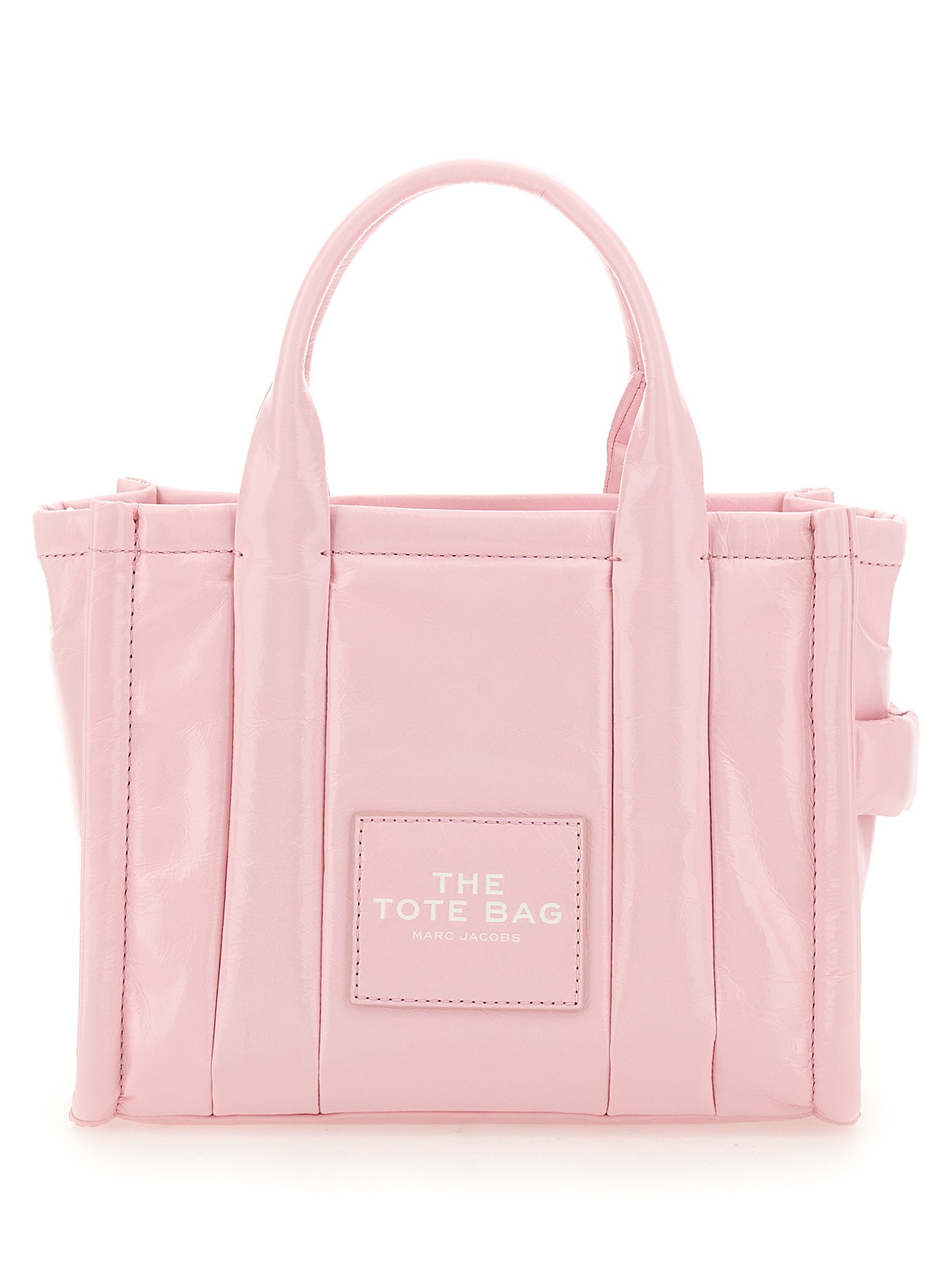 Marc Jacobs Bright Pink Leather The Small Traveler Tote Bag