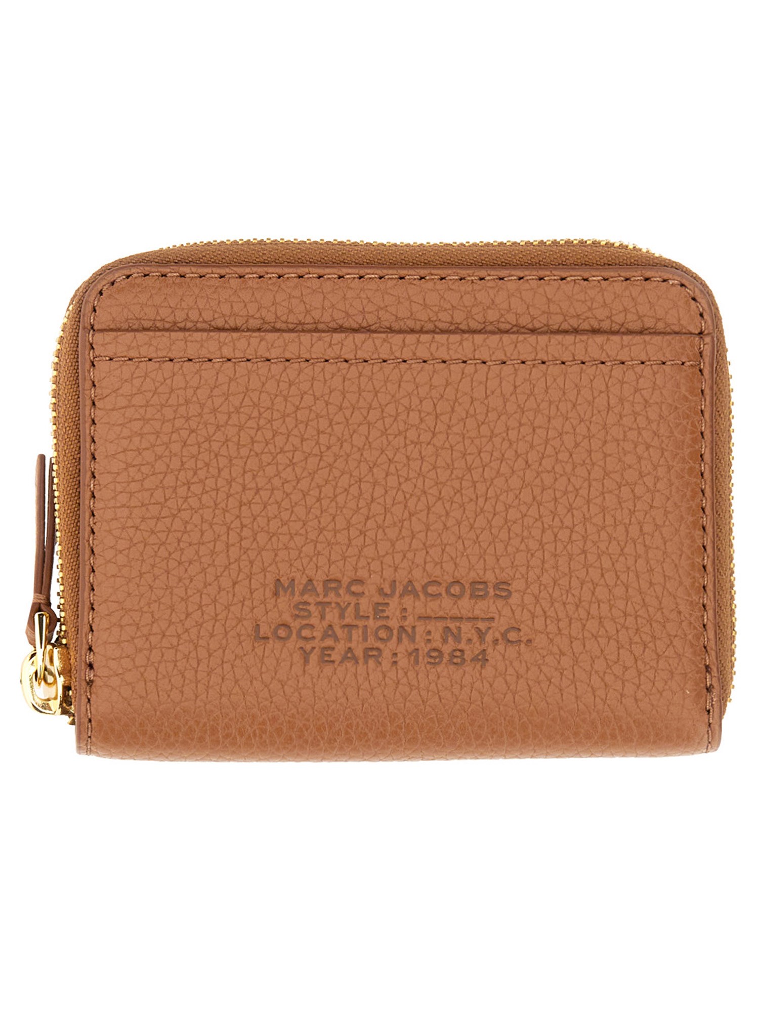 marc jacobs leather wallet with zipper