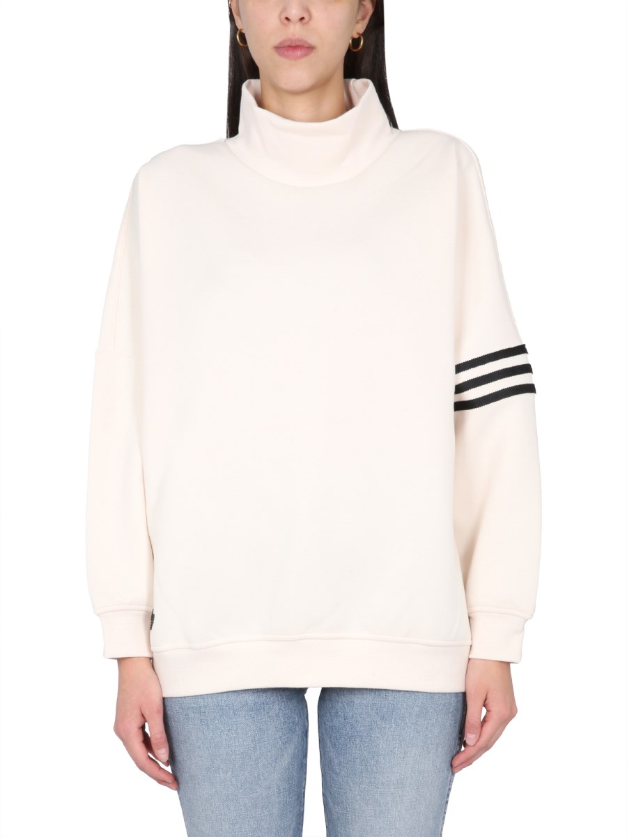 Adidas 3 outlet stripes turtleneck sweatshirt