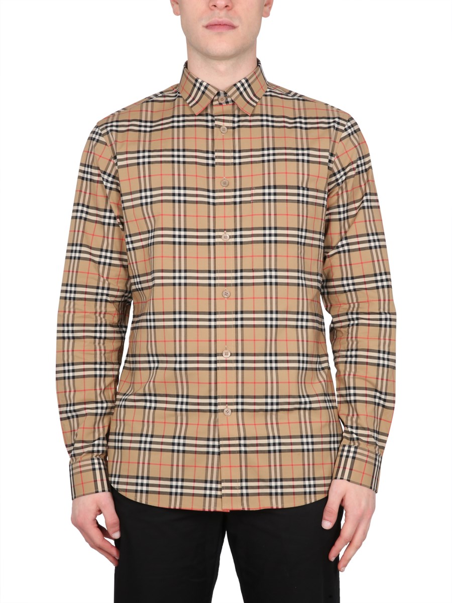 Burberry check shop print shirt