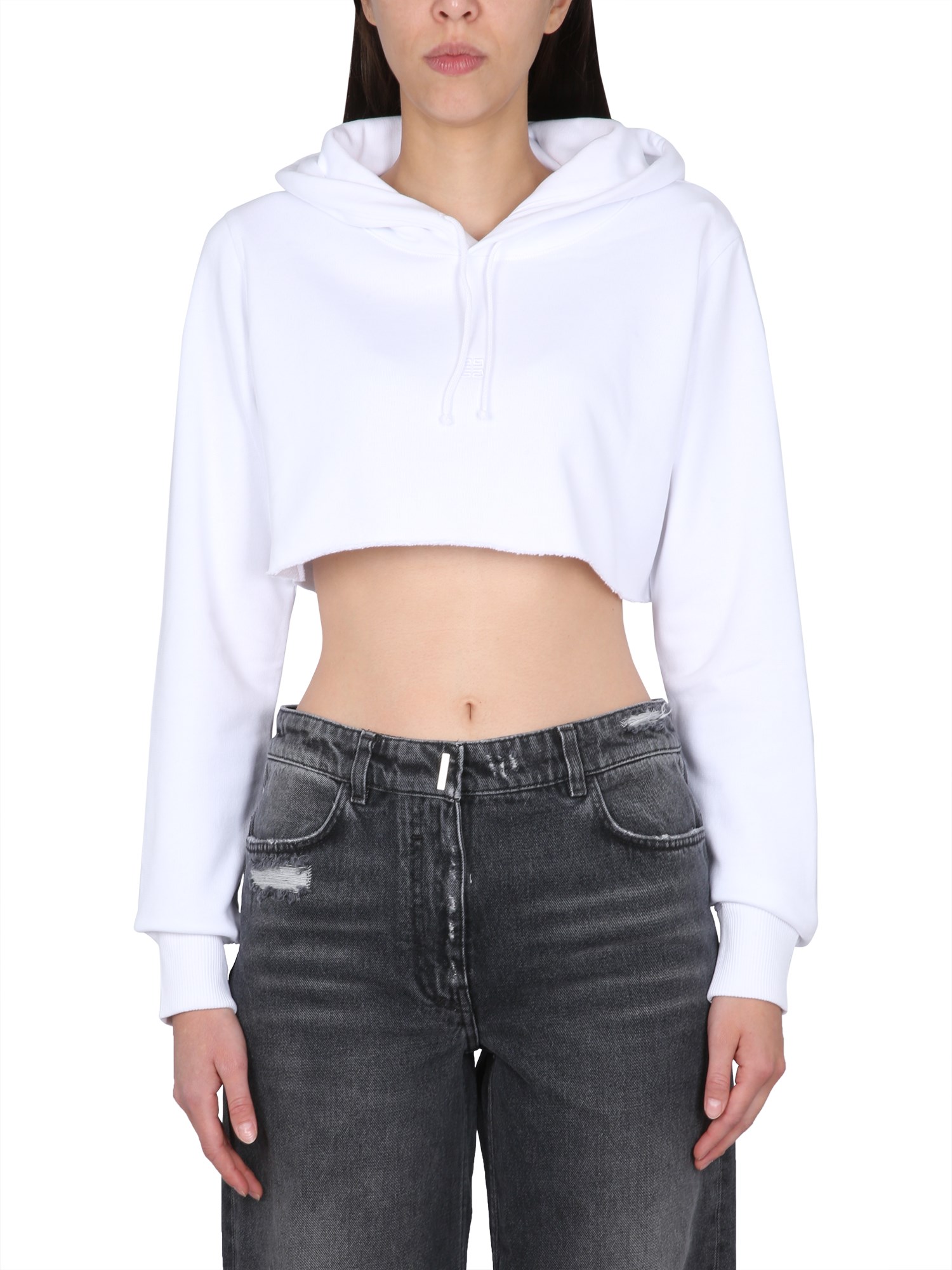 Givenchy Short Sweatshirt In White