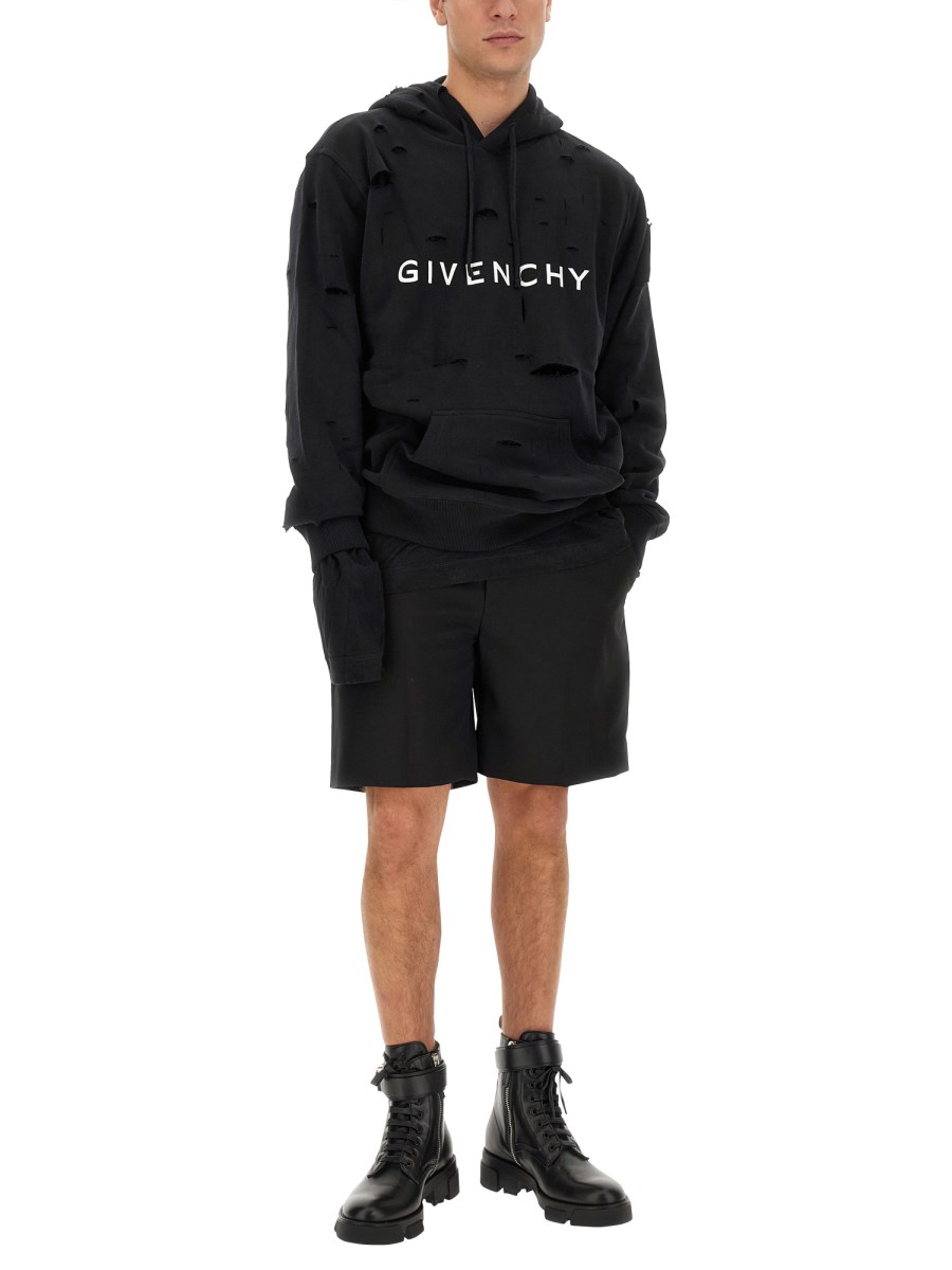 Givenchy hot sale ripped sweatshirt