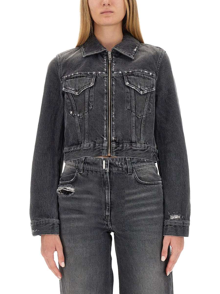 ジャケット GIVENCHY FW23 CROPPED FITTED DENIM (BW00K4 5Y5N001) Givenchy Cropped fitted denim available on Gaudenzi Boutique