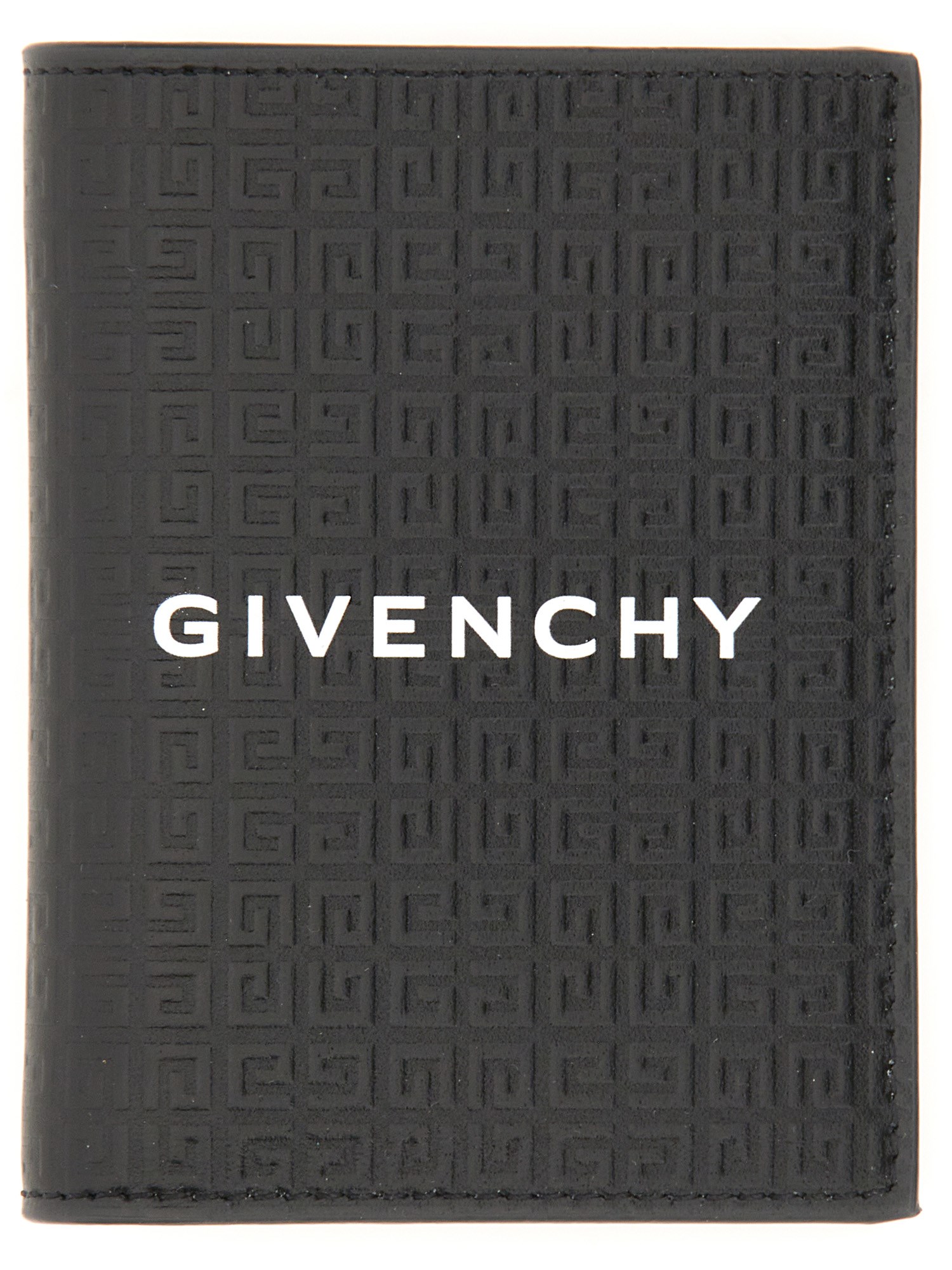 Givenchy Leather Card Holder In Burgundy