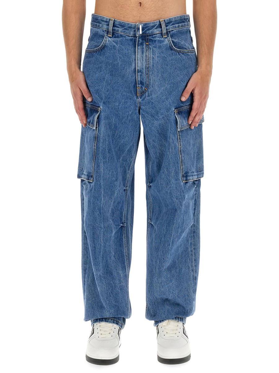 GIVENCHY JEANS CARGO IN DENIM DI COTONE