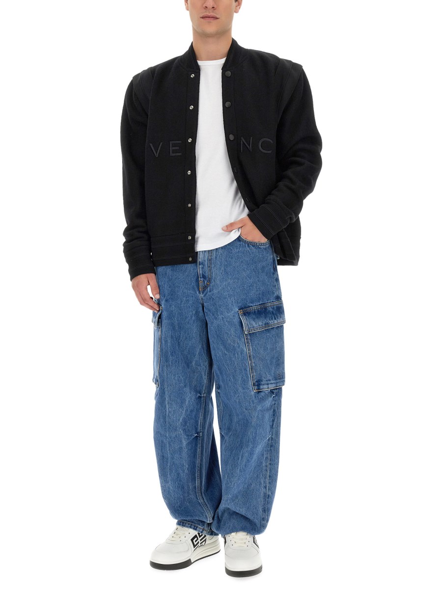 GIVENCHY - COTTON DENIM CARGO JEANS - Eleonora Bonucci