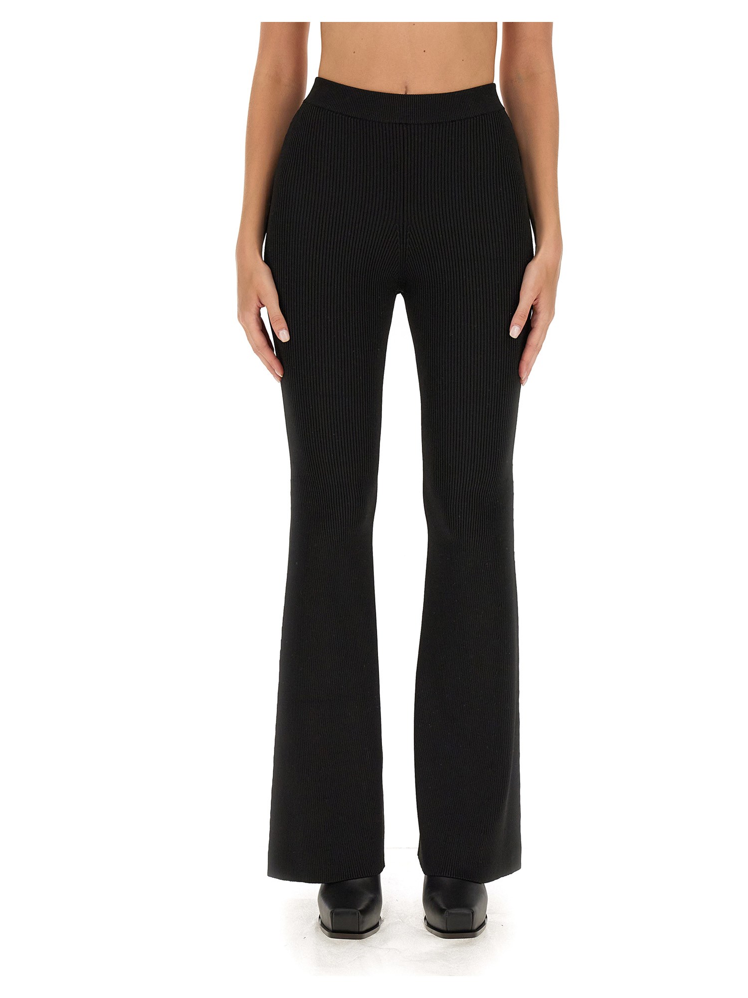 Stella Mccartney Ribbed Trousers In Black