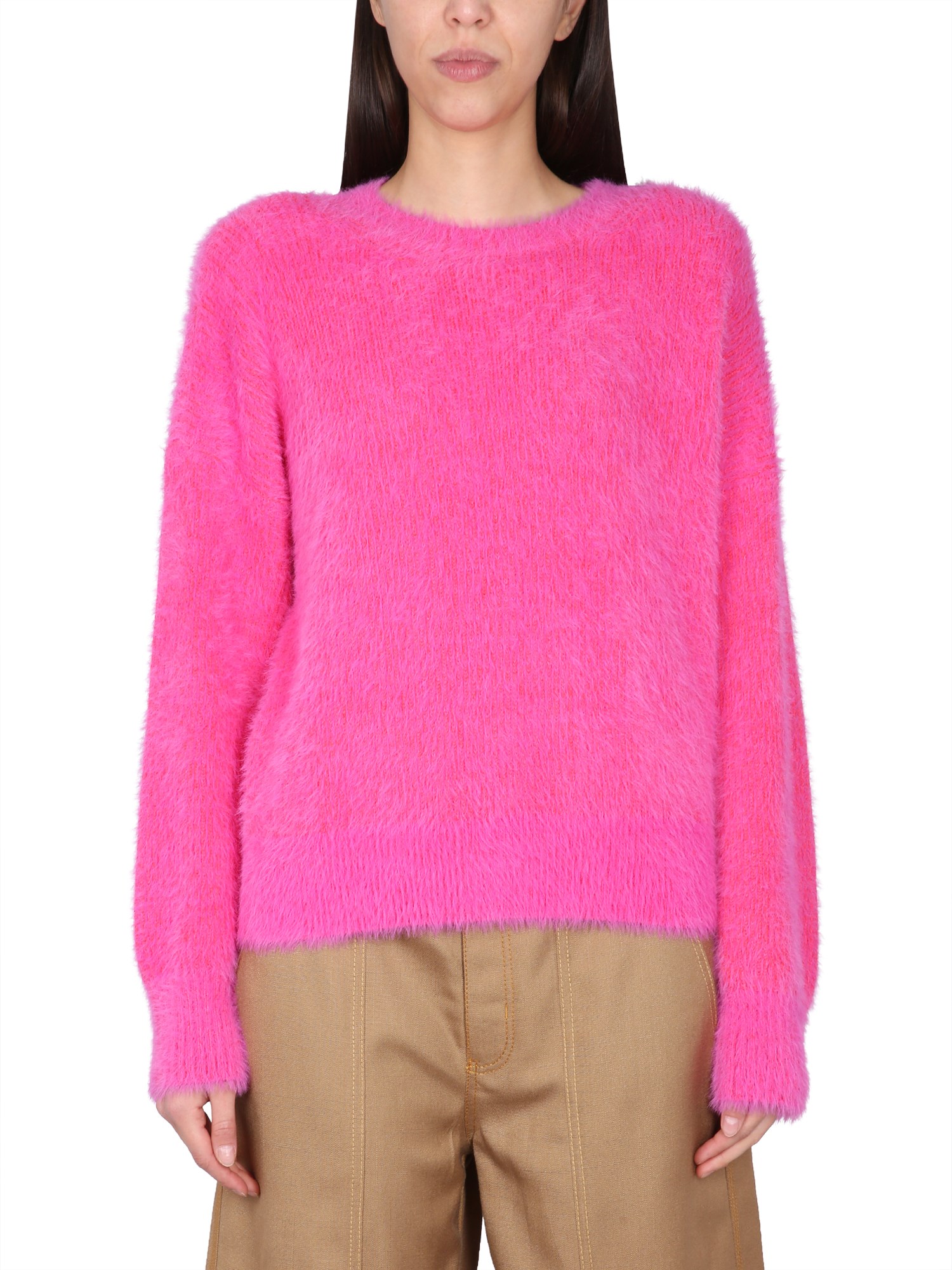 Shop Stella Mccartney Wool Blend Sweater In Fuchsia