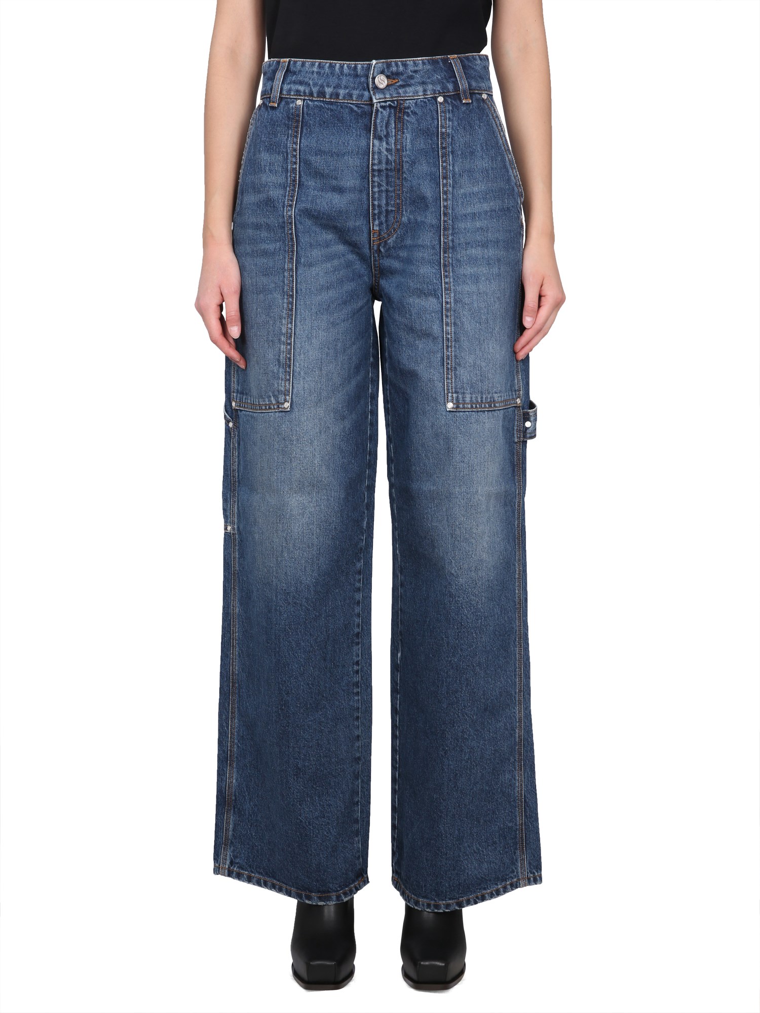 Shop Stella Mccartney Jeans Workwear In Blue