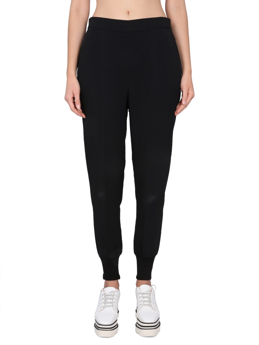 STELLA McCARTNEY PANTALONE IN LANA CON ELASTICO