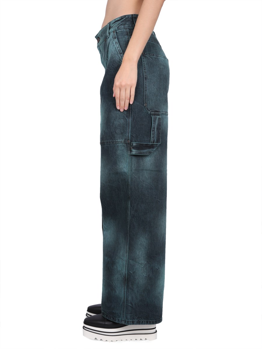 Stella McCartney Tie-Dye Workwear Wide Leg Jeans