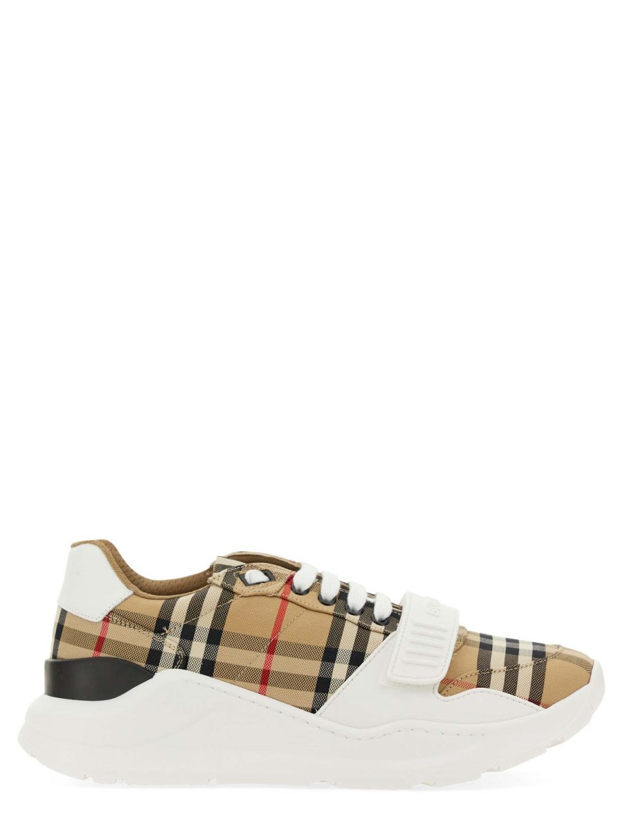 BURBERRY SNEAKER NEW REGIS CHECK IN PELLE