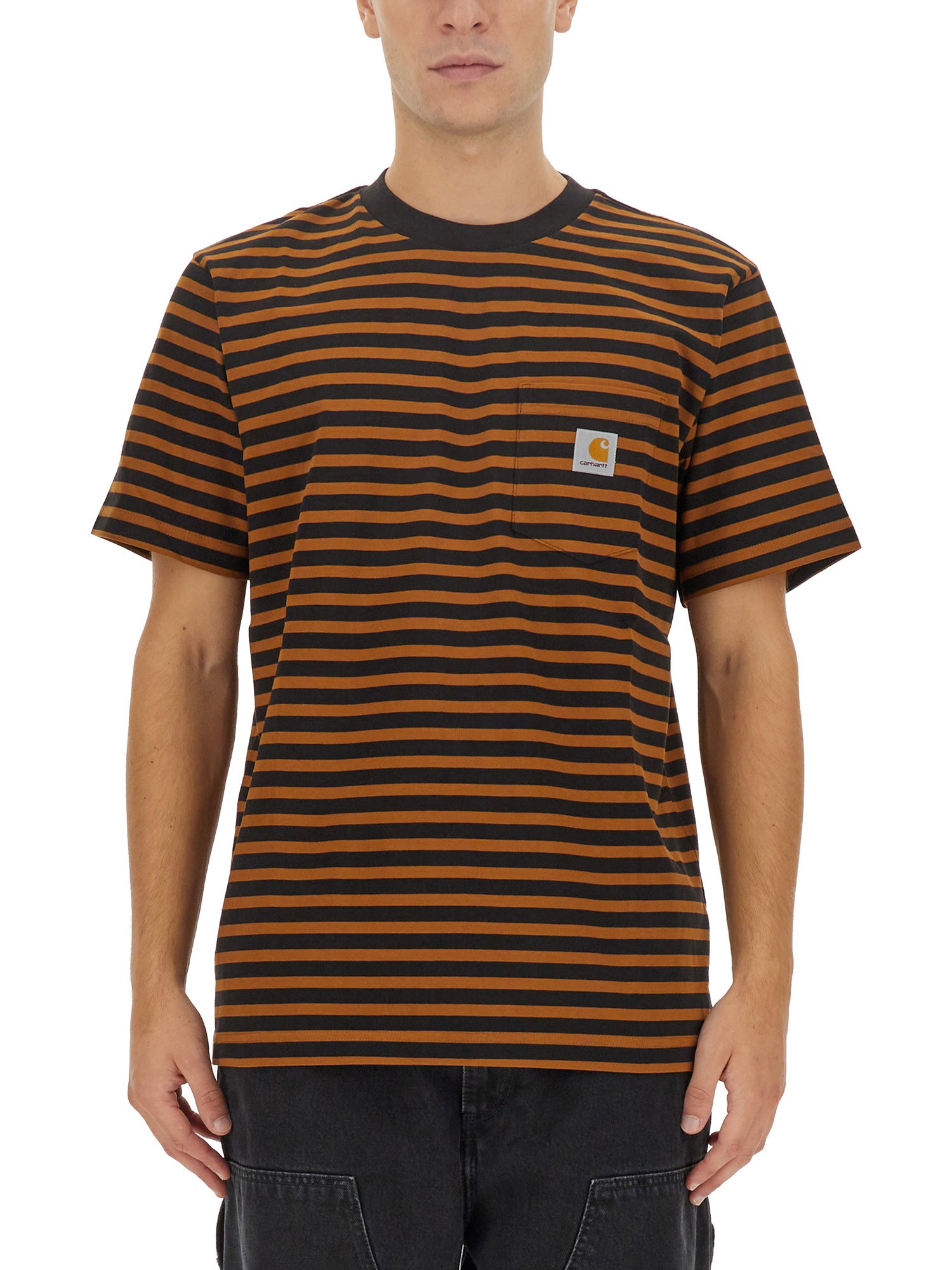 Carhartt Striped T-shirt In Multicolour