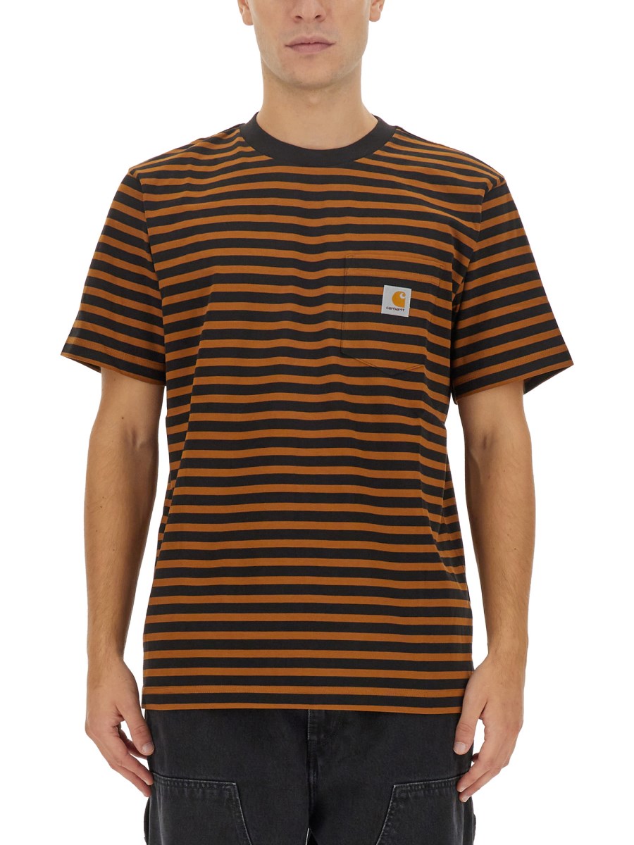 Carhartt striped hotsell t shirt