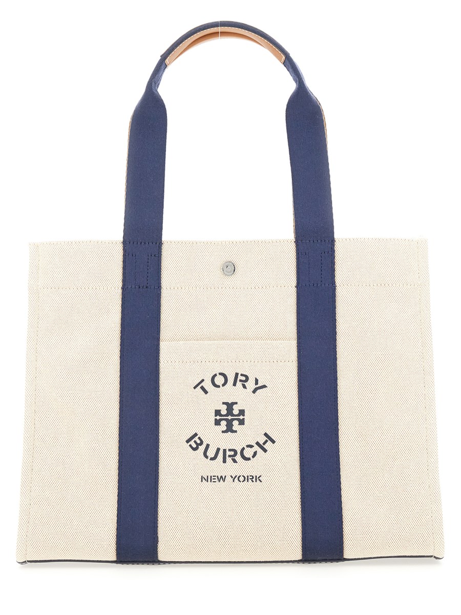 TORY BURCH - GEMINI LINK CANVAS TOTE BAG - Eleonora Bonucci