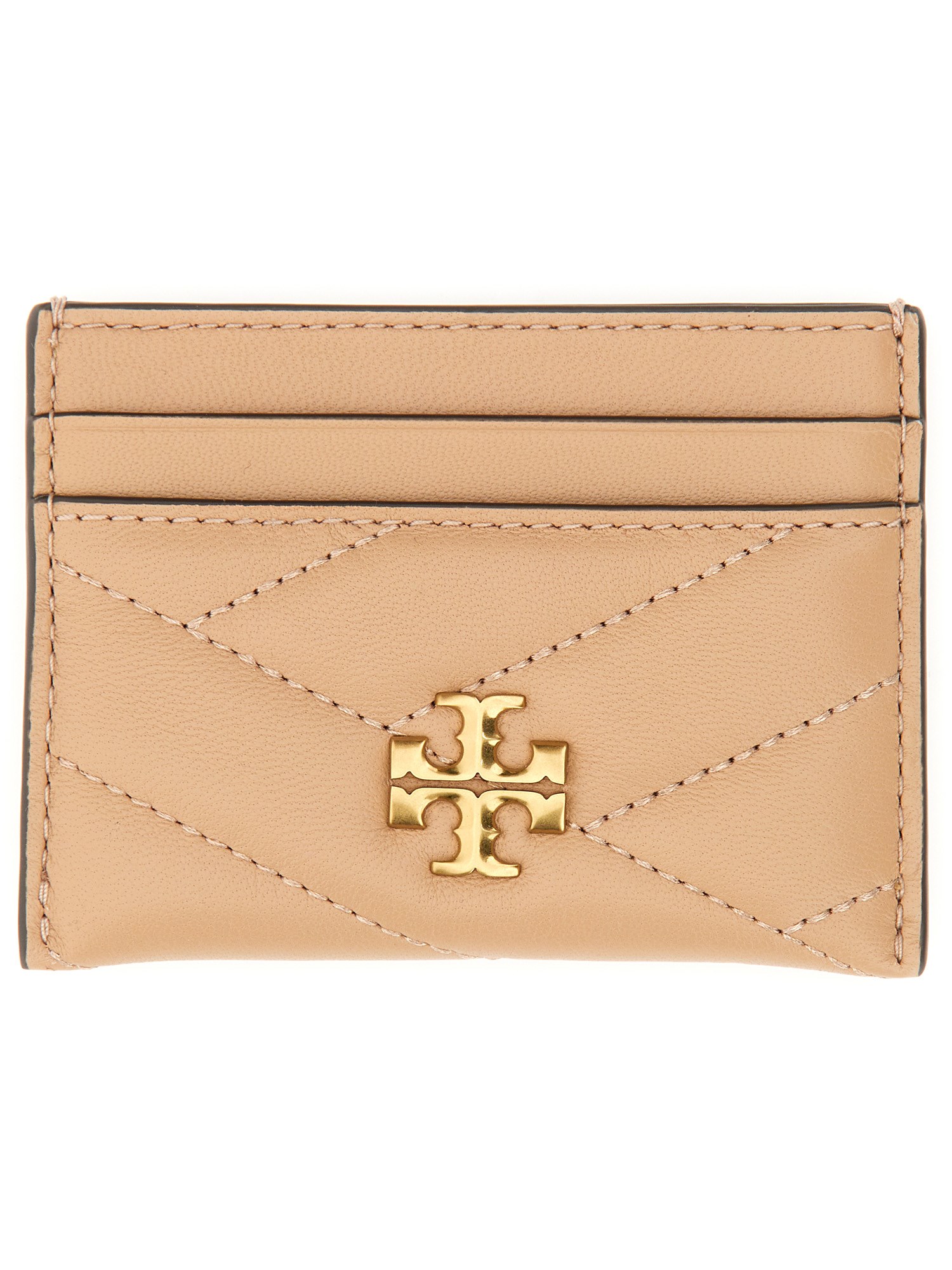 NWT Tory Burch Cloud Blue/Rolled Brass Kira Chevron Chain Wallet $328