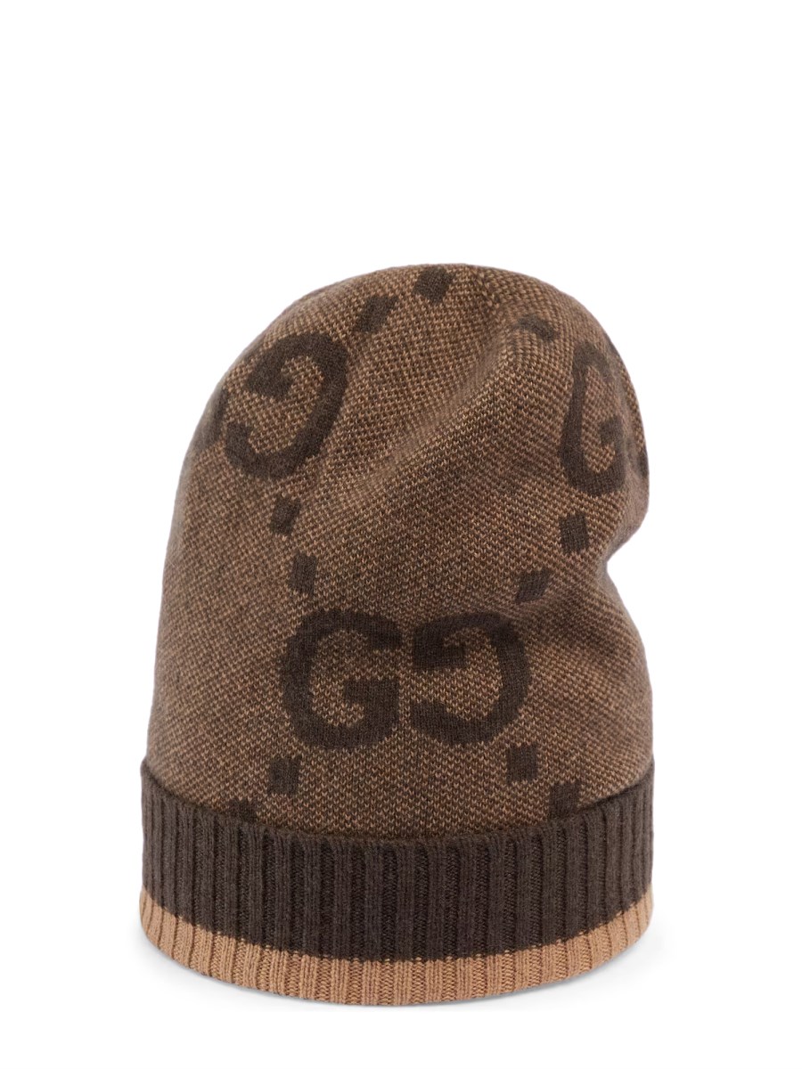 GUCCI CAPPELLO IN CASHMERE LAVORATO IN MAGLIA CON GG