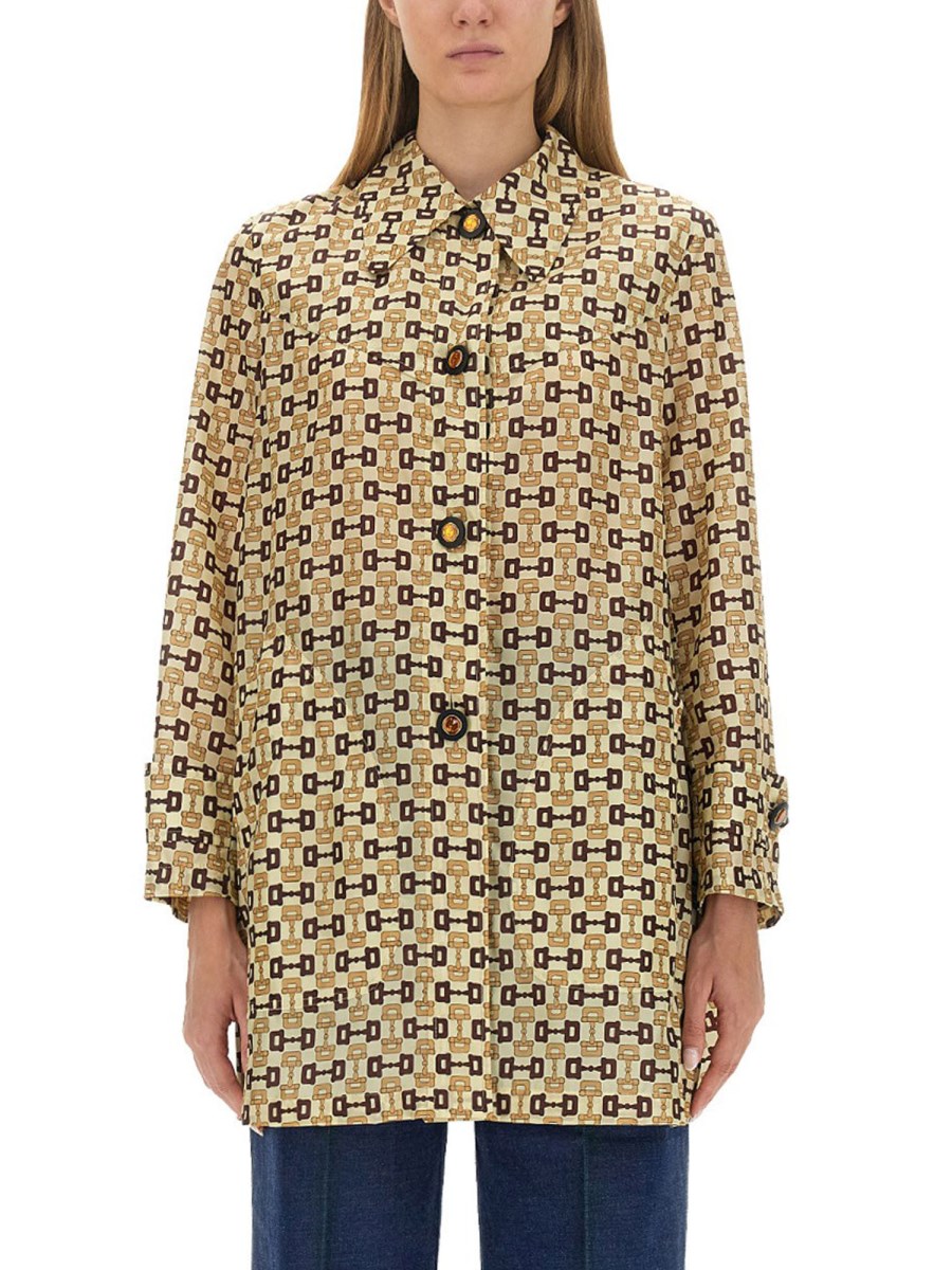 GUCCI GUCCI HORSEBIT PRINT NYLON COAT Eleonora Bonucci