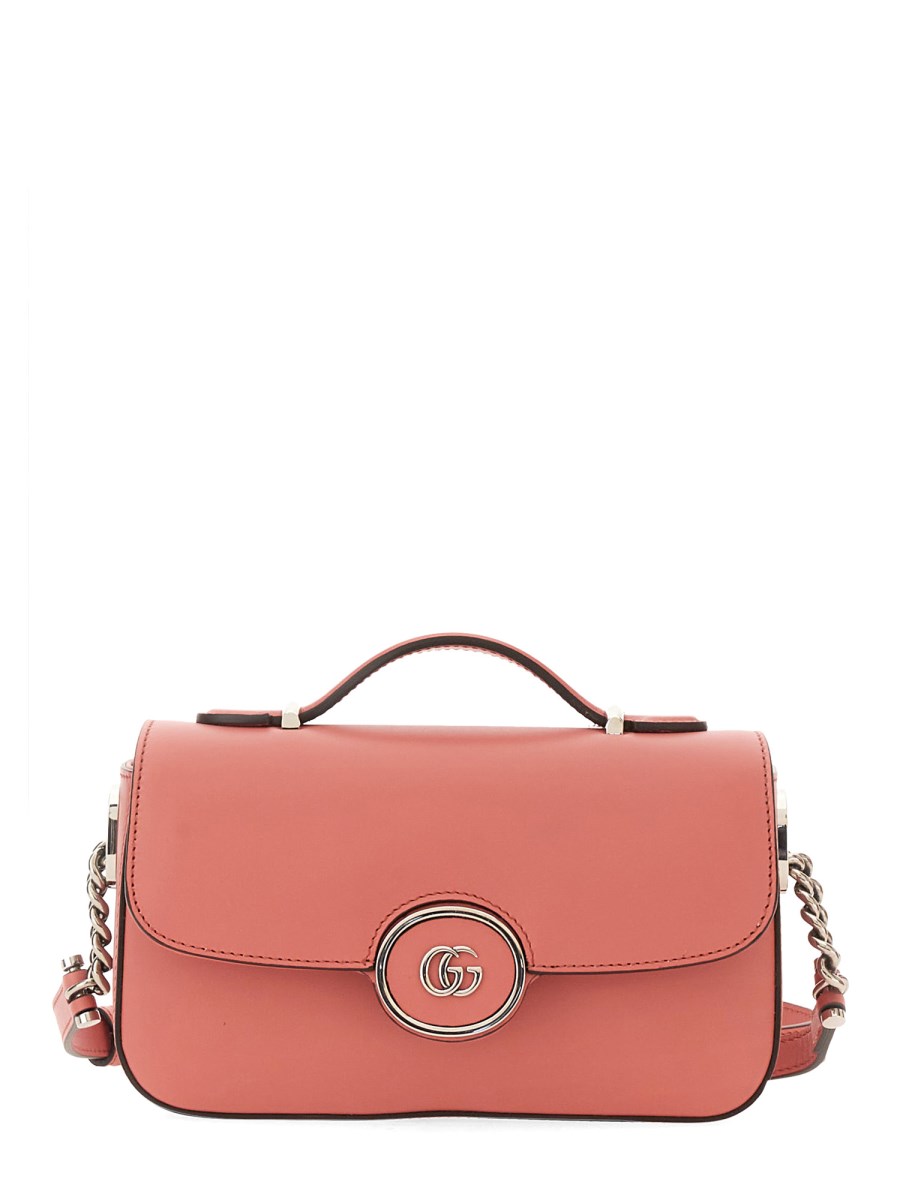 GUCCI MINI BORSA A SPALLA PETITE GG IN PELLE