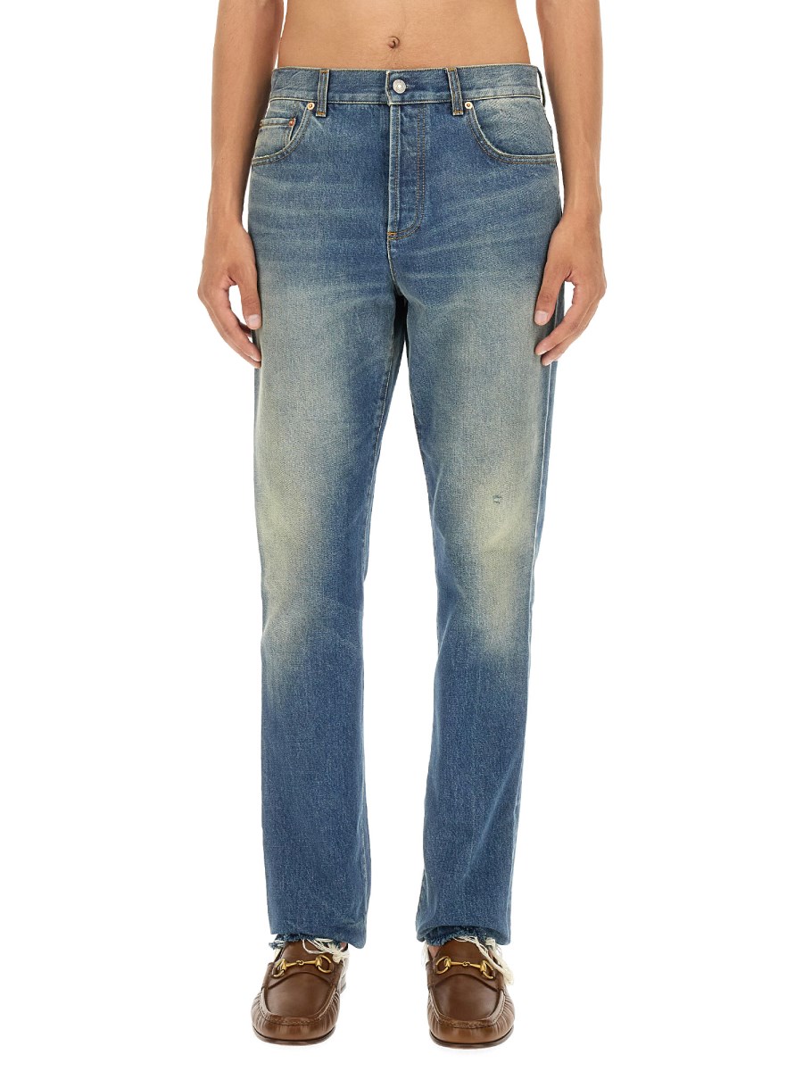 Gucci Denim Pant with Label Blue