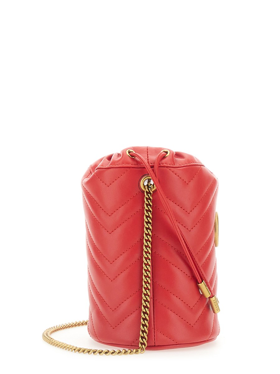 Gg marmont mini best sale quilted leather bucket bag